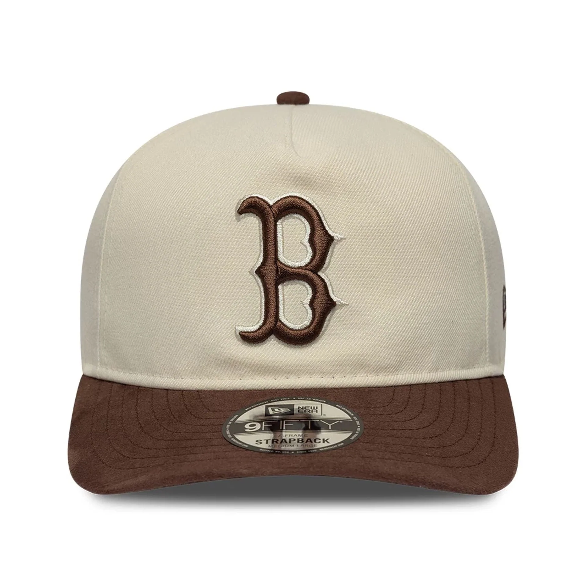 Boston Red Sox MLB Suede Visor Cream 9FIFTY A-Frame Adjustable Cap - Image 3