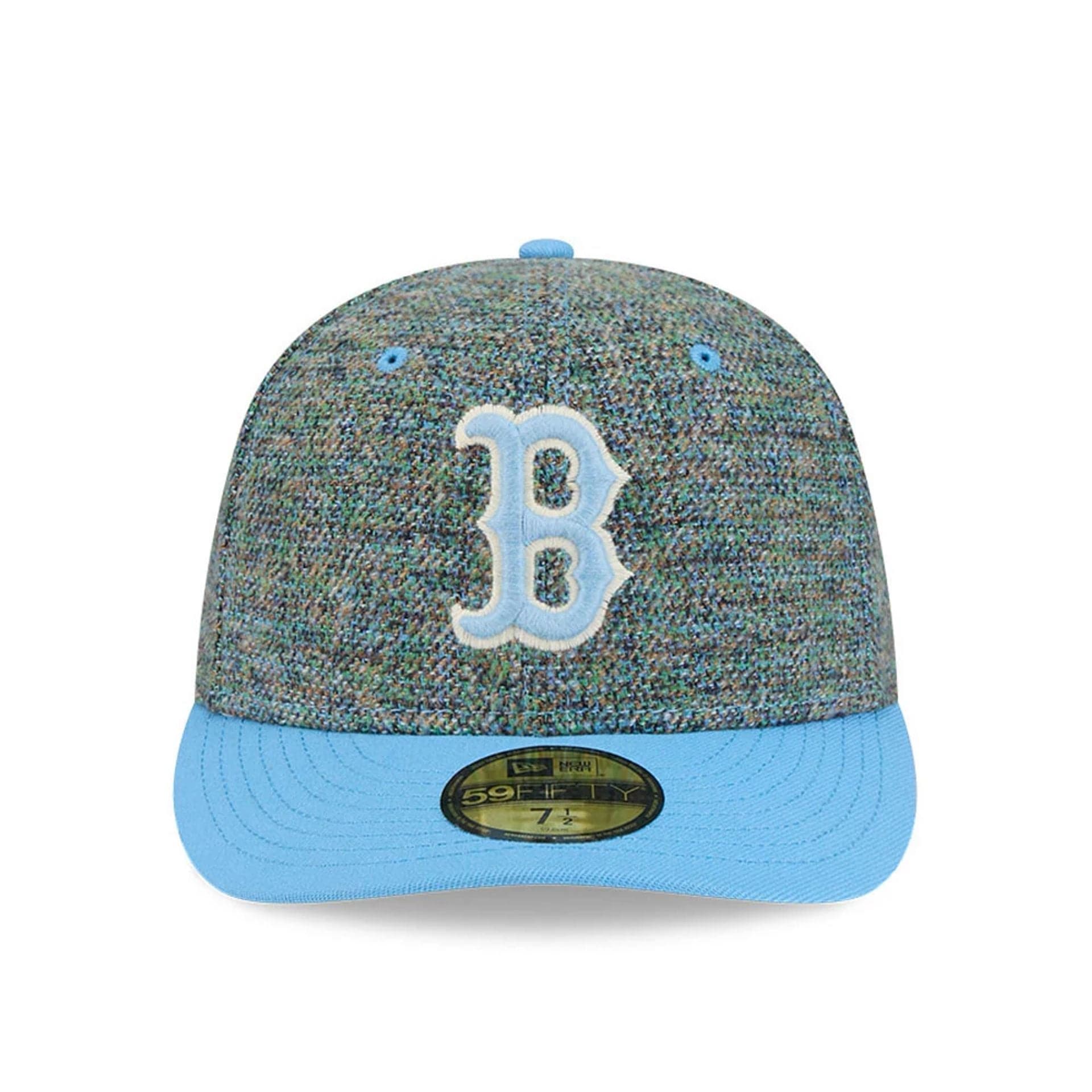 Boston Red Sox MLB Tweedy Cotton Pastel Blue 59FIFTY Fitted Cap - Image 3