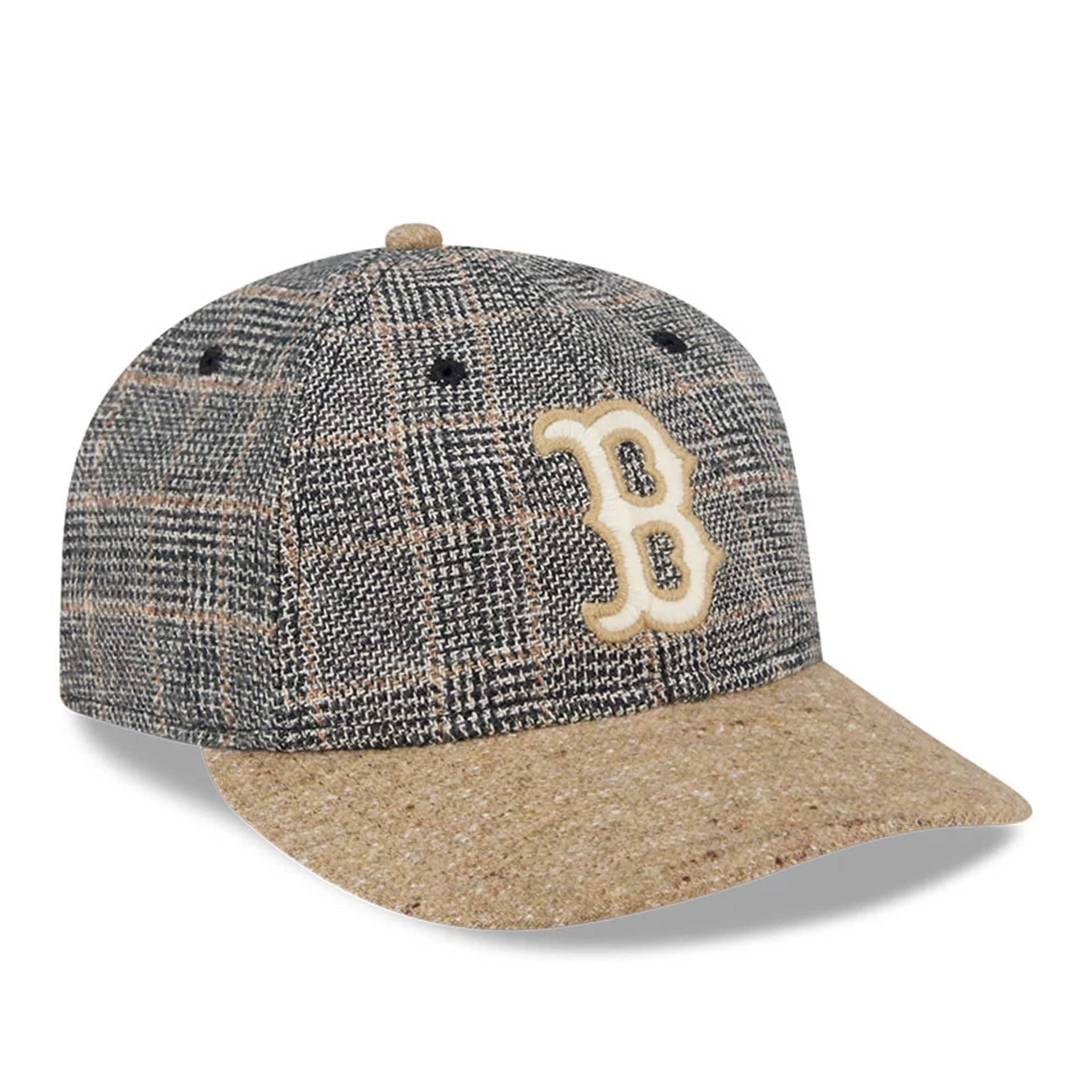 Boston Red Sox MLB Vintage Tweed Open Blue Retro Crown 59FIFTY Fitted Cap - Image 3