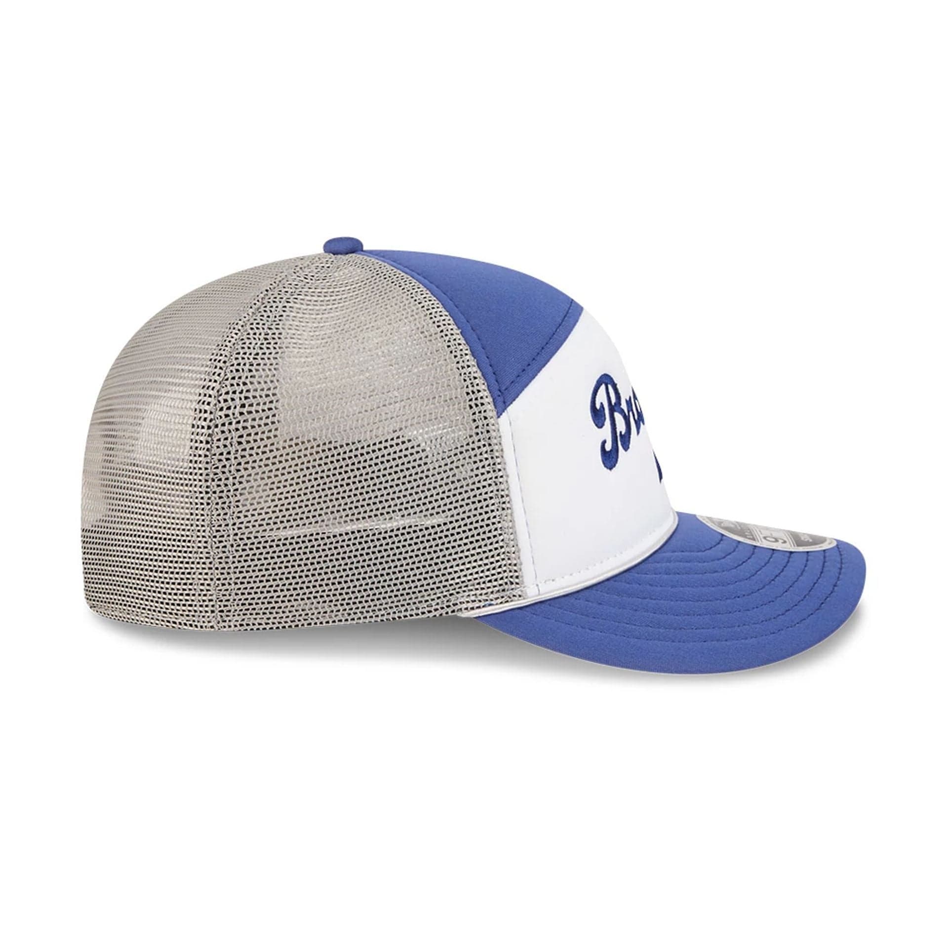 Brooklyn Dodgers MLB Blocked Dark Blue 9FIFTY Split Panel Snapback Cap - Image 6