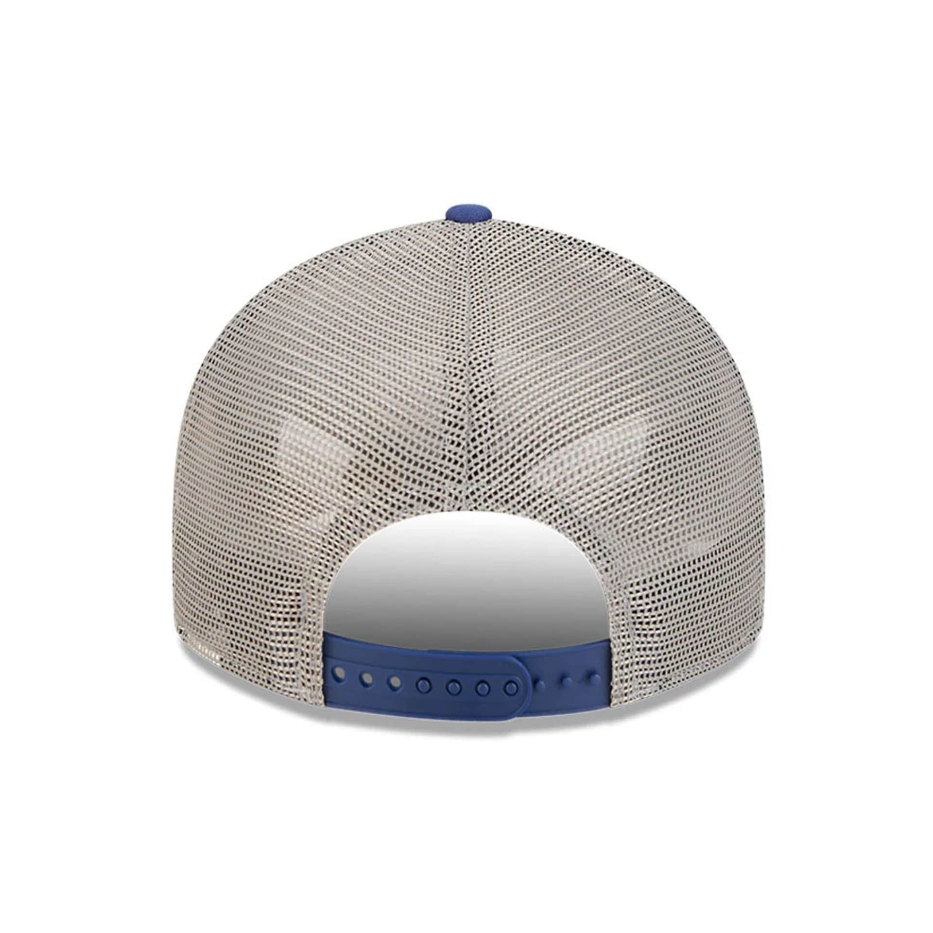 Brooklyn Dodgers MLB Blocked Dark Blue 9FIFTY Split Panel Snapback Cap - Image 7