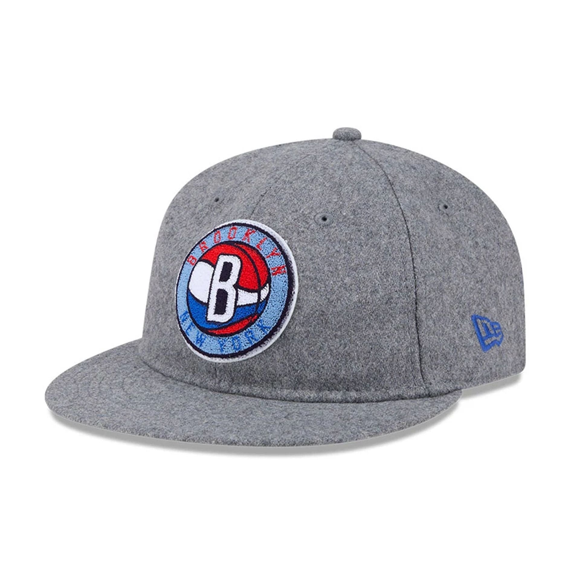 Brooklyn Nets NBA Chenille Woven Grey Retro Crown 9FIFTY Adjustable Cap - Image 5