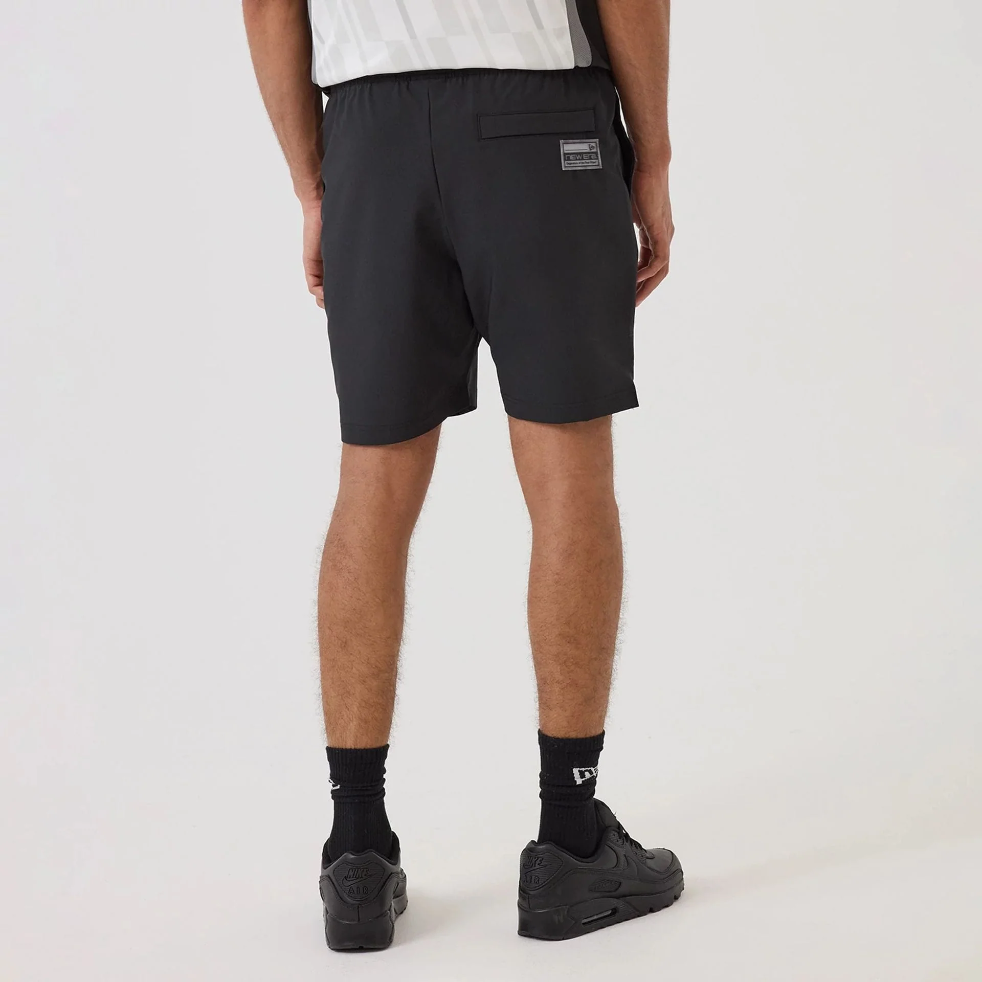 Brooklyn Nets NBA Match Black Oversized Shorts - Image 2