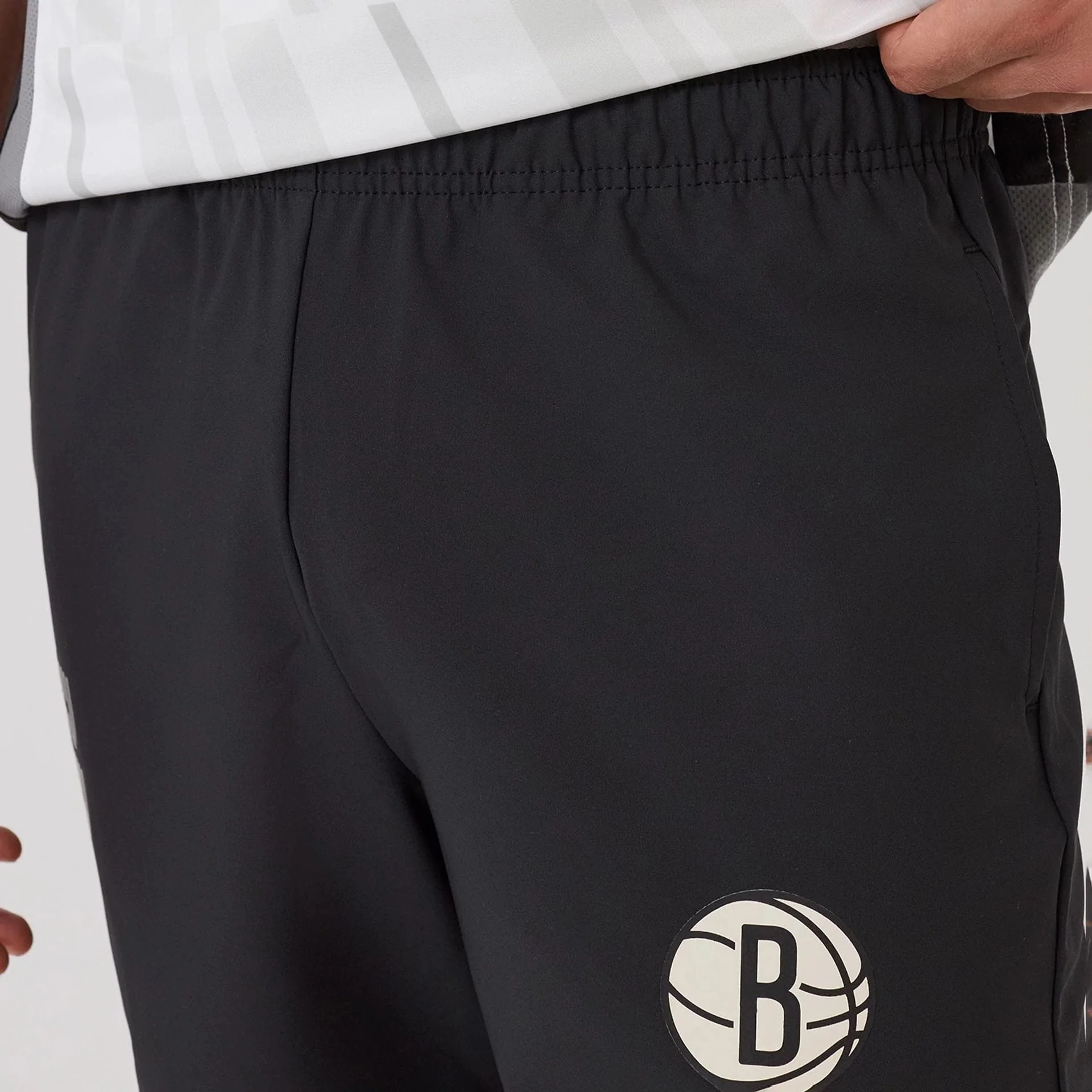 Brooklyn Nets NBA Match Black Oversized Shorts - Image 6