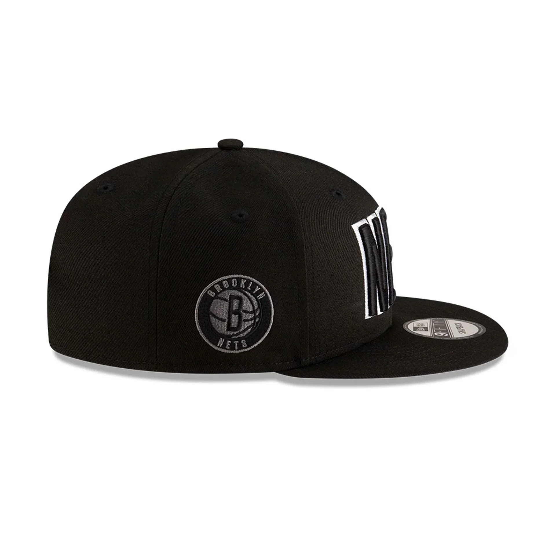 Brooklyn Nets NBA Statement Black 9FIFTY Snapback Adjustable Cap - Image 5