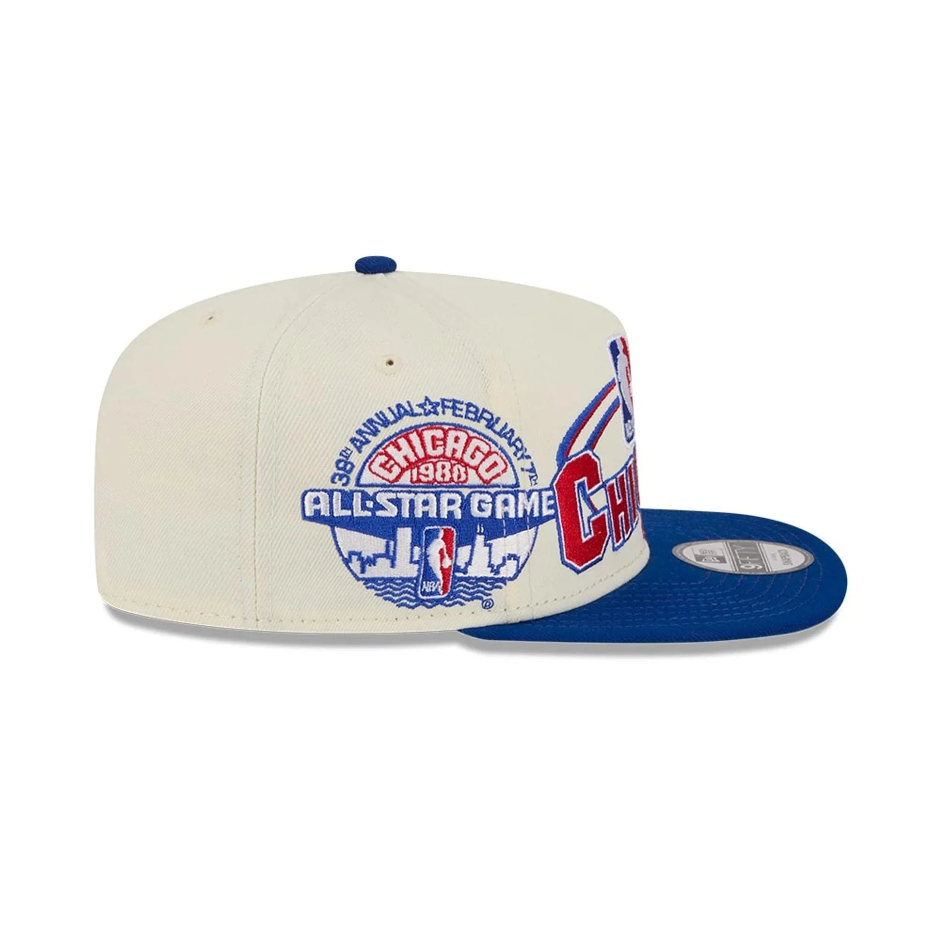 Bulls NBA Hardwood Classic ASG White 9FIFTY A-Frame Snapback Adjustable Cap - Image 5