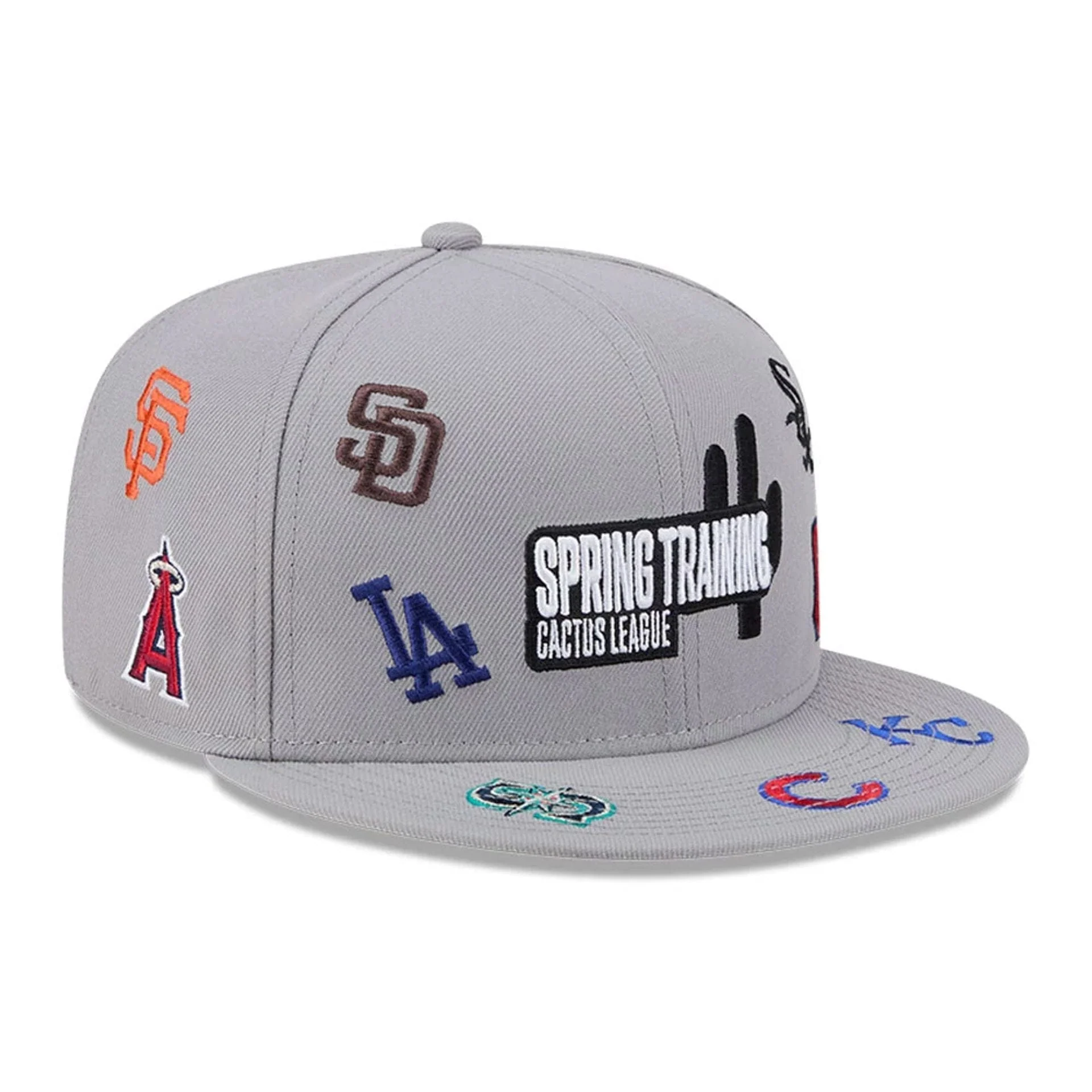 Cactus League Logo MLB Scattered Grey 9FIFTY Snapback Adjustable Cap - Image 3