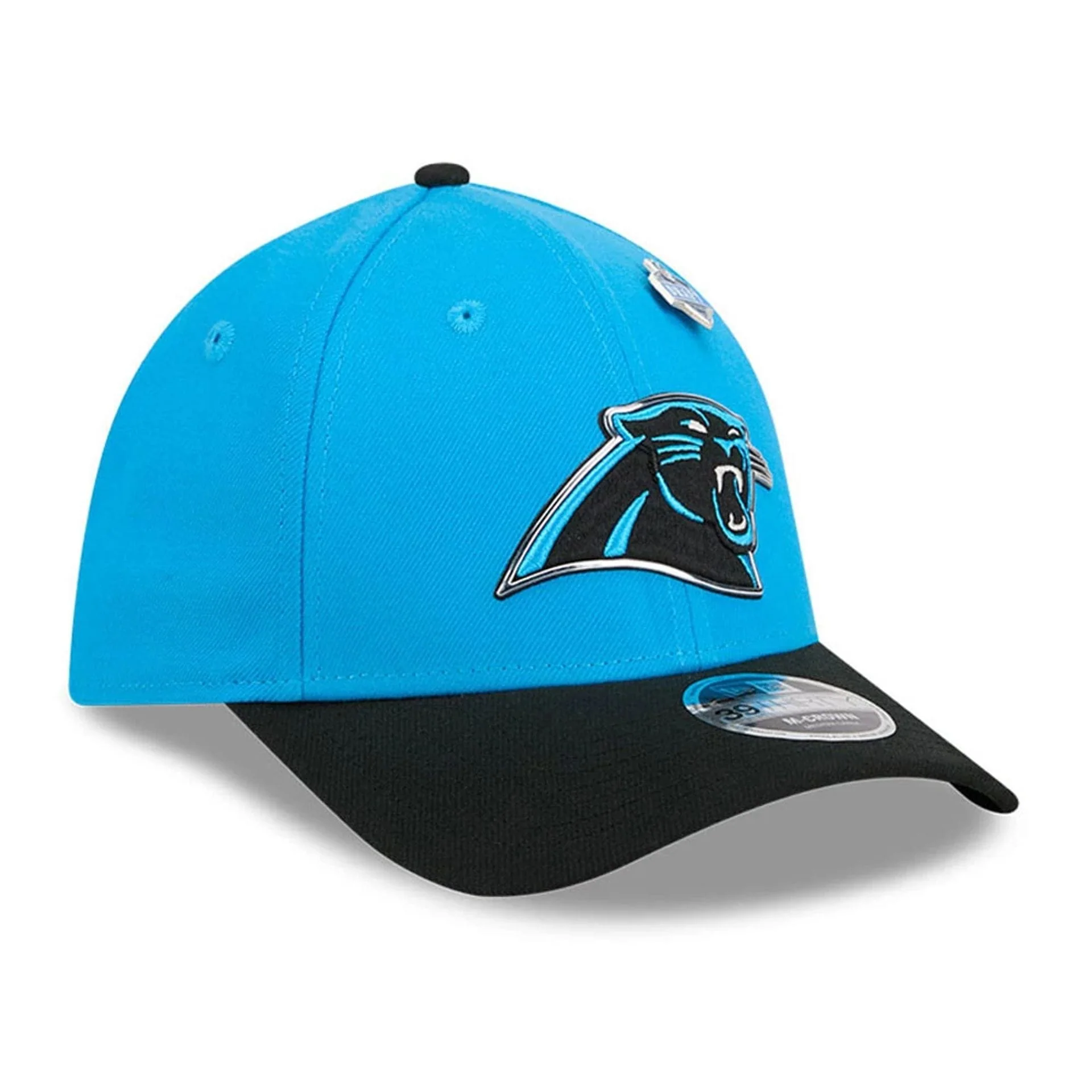 Carolina Panthers NFL Draft 2026 Blue 39THIRTY M-Crown Stretch Fit Cap - Image 4