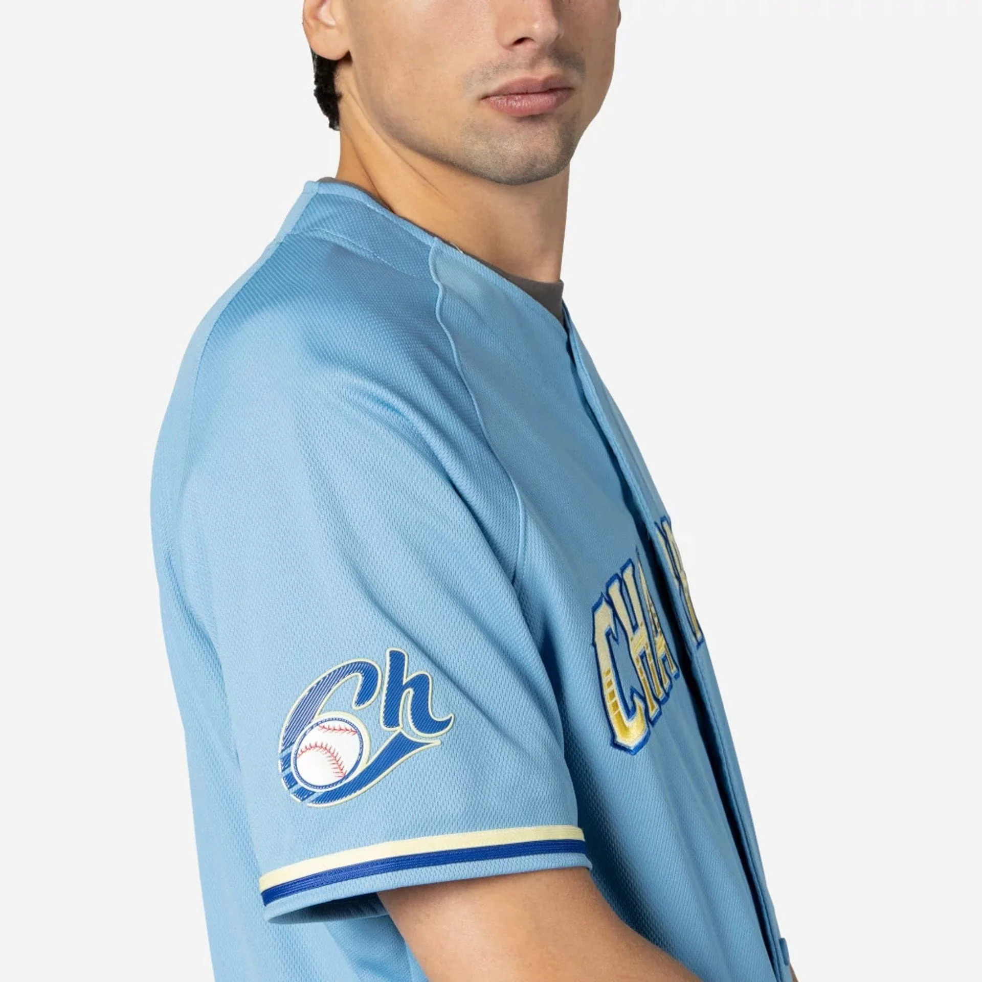 Charros De Jalisco Mexico LMB On Field Pastel Blue On-Field Jersey - Image 4