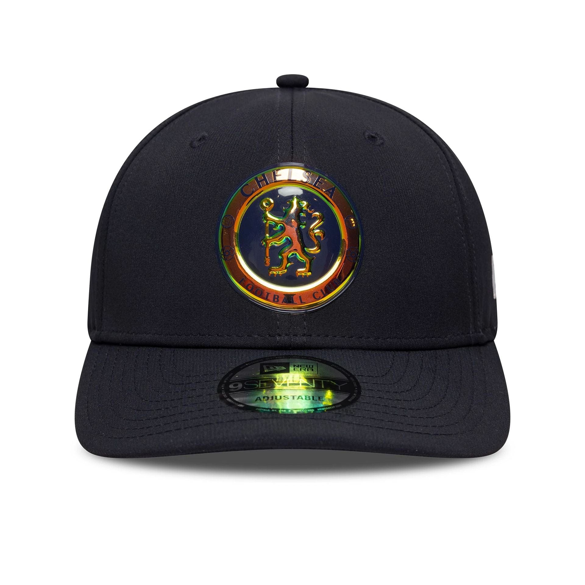 Chelsea FC Lion Crest Iridescent Navy 9SEVENTY Stretch Snap Cap - Image 2