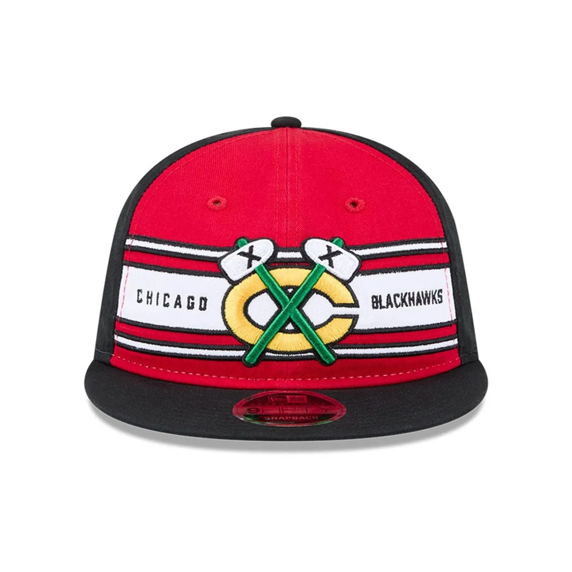 Chicago Blackhawks NHL Team Stripes Red Retro Crown 9FIFTY Adjustable Cap - Image 2