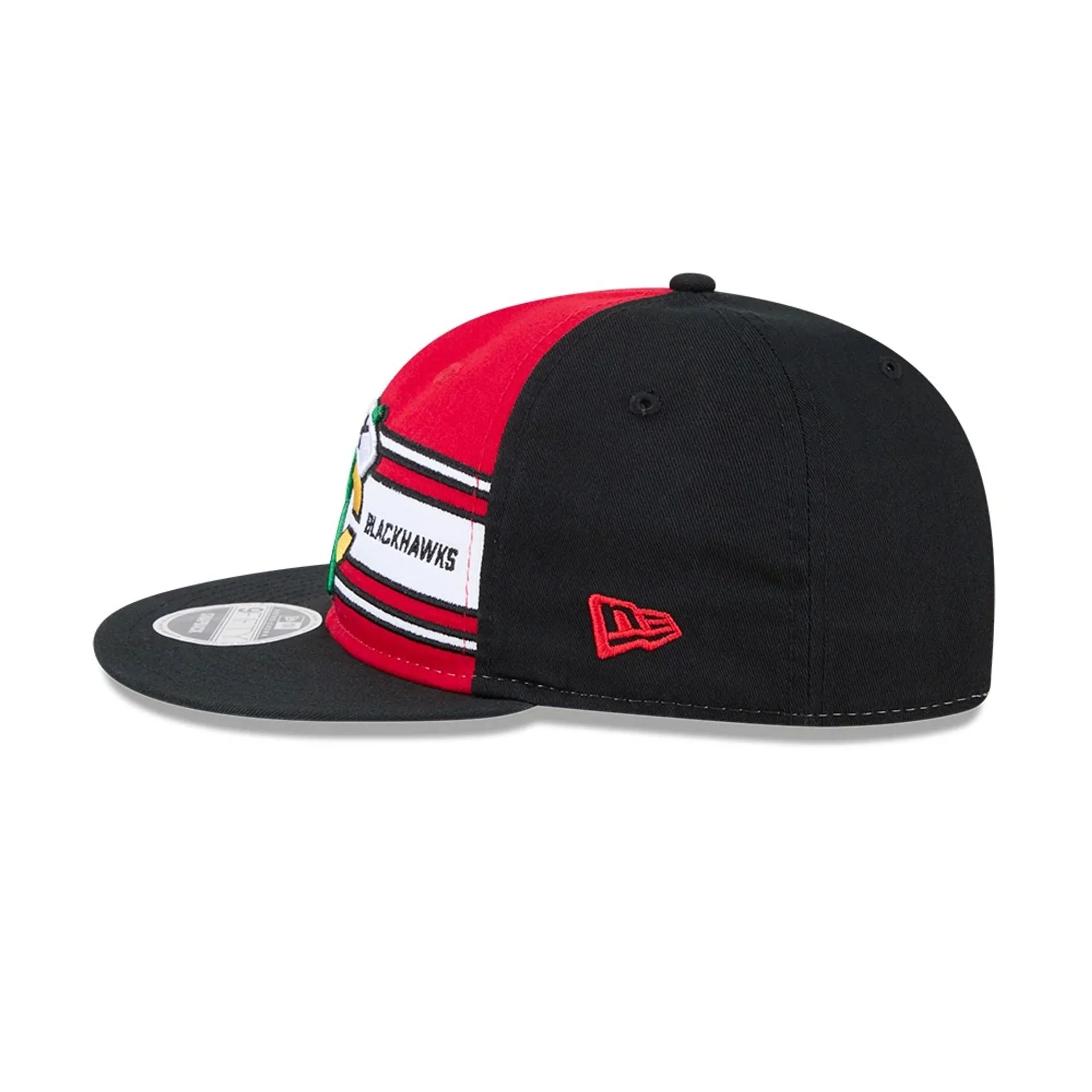 Chicago Blackhawks NHL Team Stripes Red Retro Crown 9FIFTY Adjustable Cap - Image 5