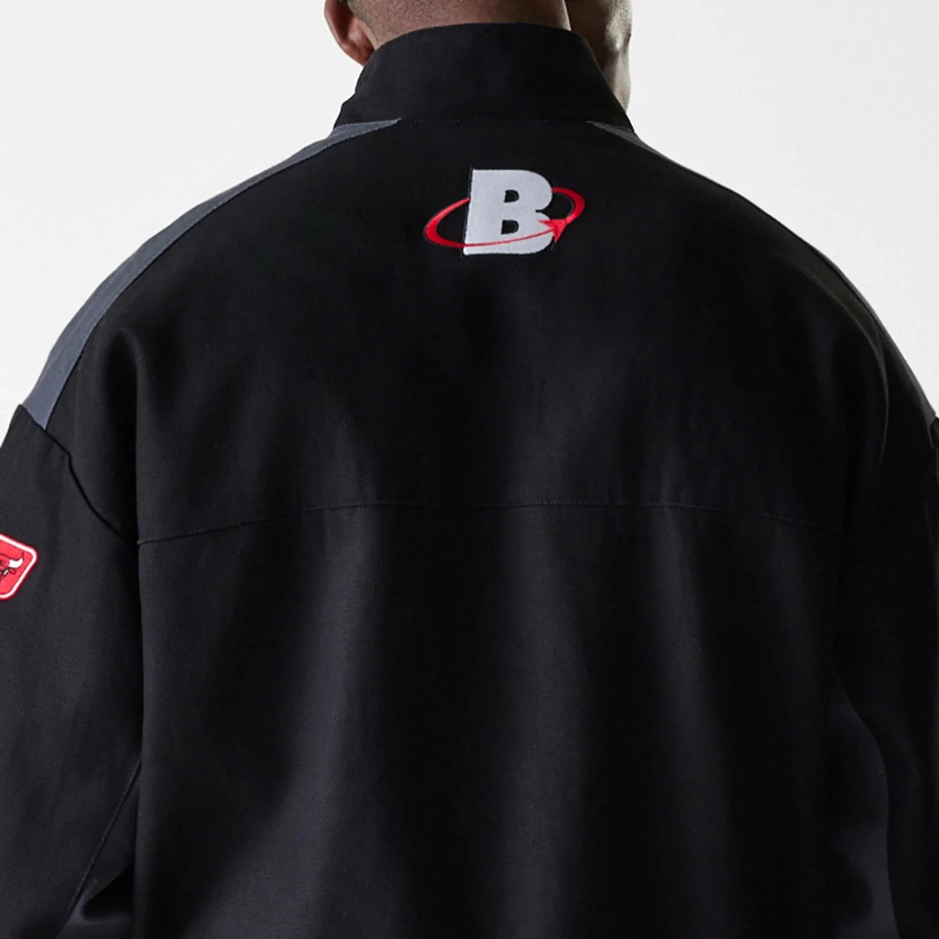 Chicago Bulls NBA Black Motorsports Jacket - Image 7