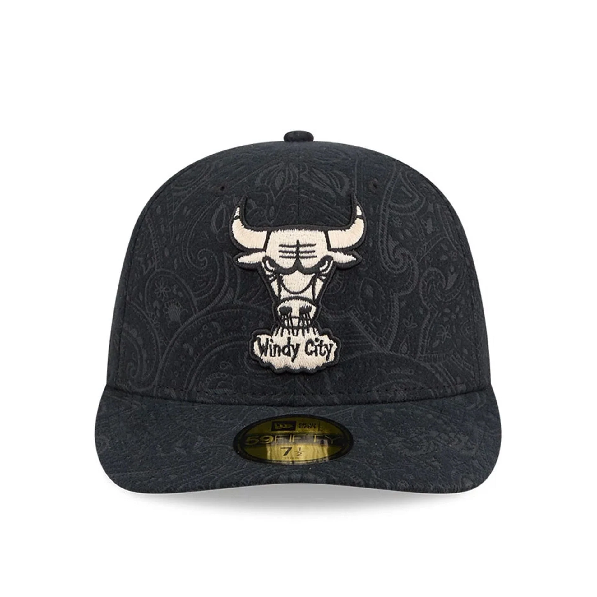 Chicago Bulls NBA Brushed Cotton Black 59FIFTY Fitted Cap - Image 3