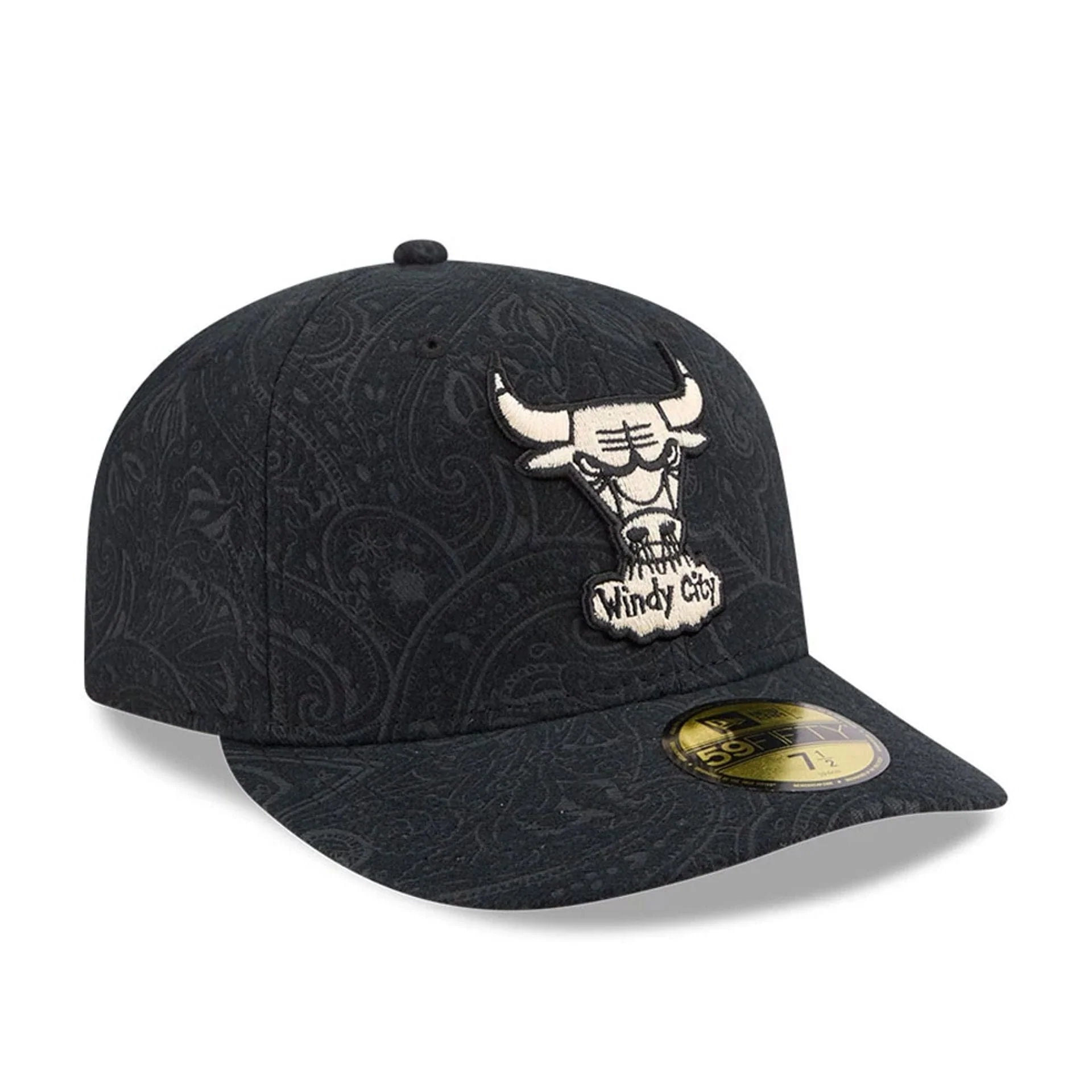 Chicago Bulls NBA Brushed Cotton Black 59FIFTY Fitted Cap - Image 4