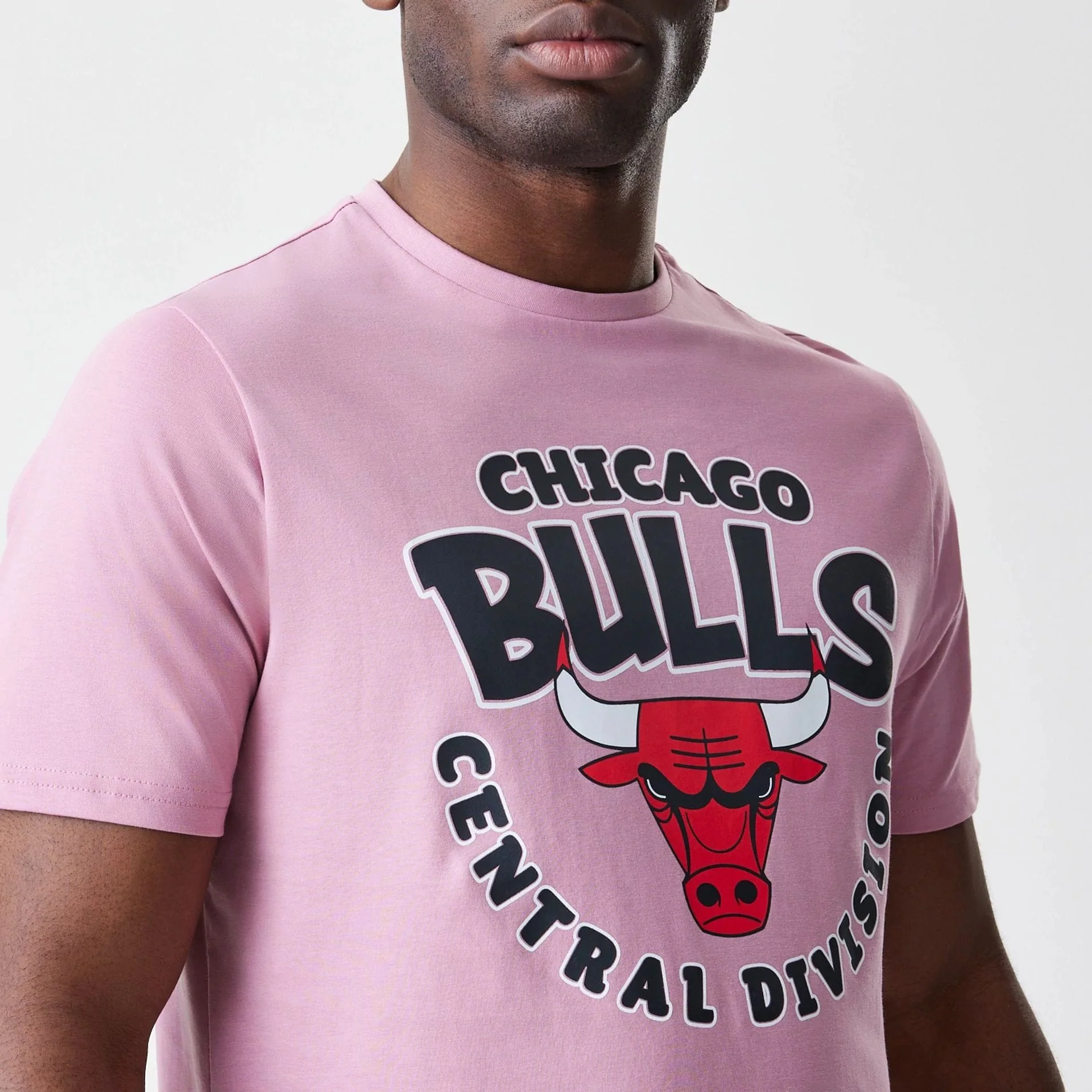Chicago Bulls NBA Bubble Wordmark Pink T-Shirt - Image 3
