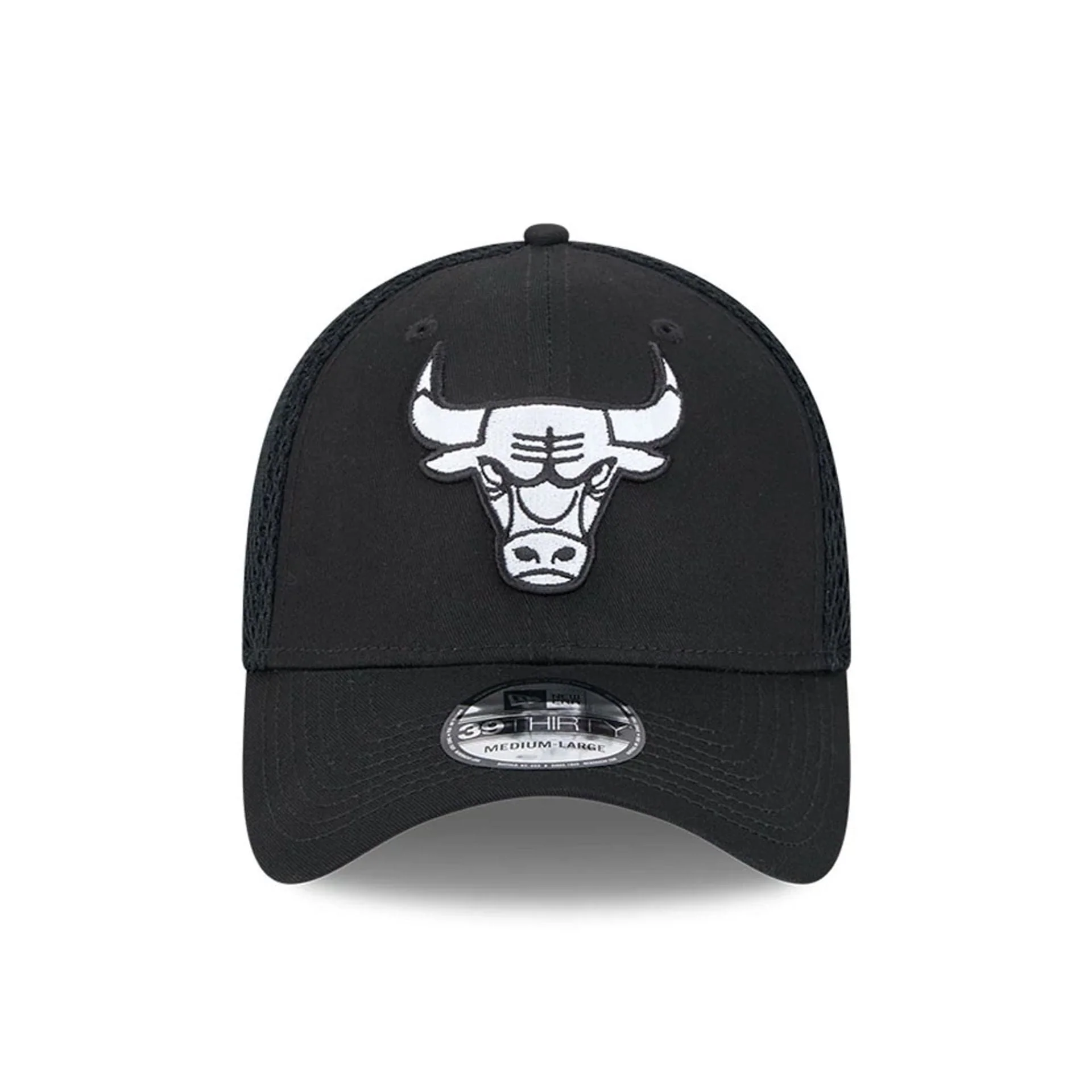 Chicago Bulls NBA Evergreen Neo Black 39THIRTY Stretch Fit Cap - Image 3
