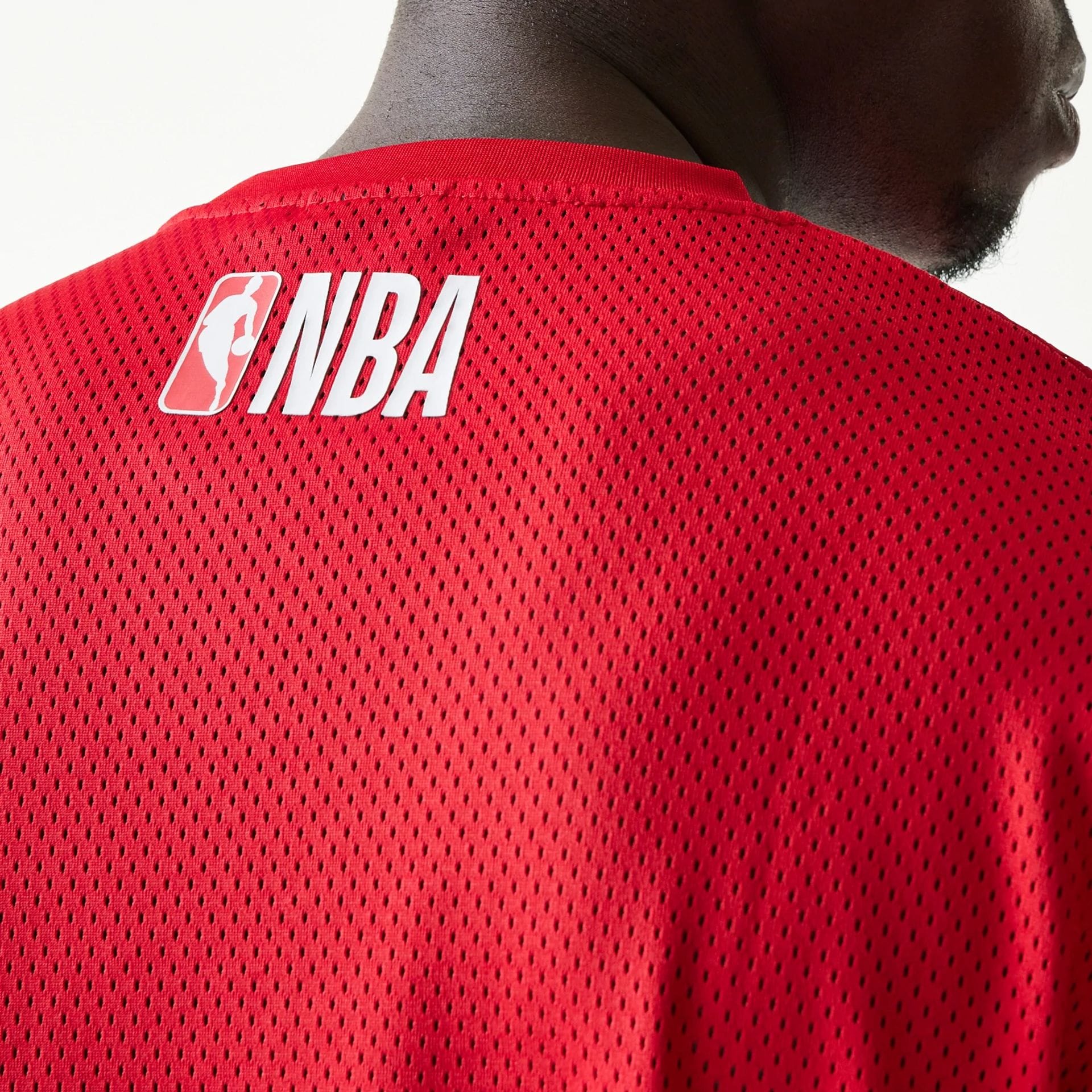 Chicago Bulls NBA Graphic Mesh Red T-Shirt - Image 6