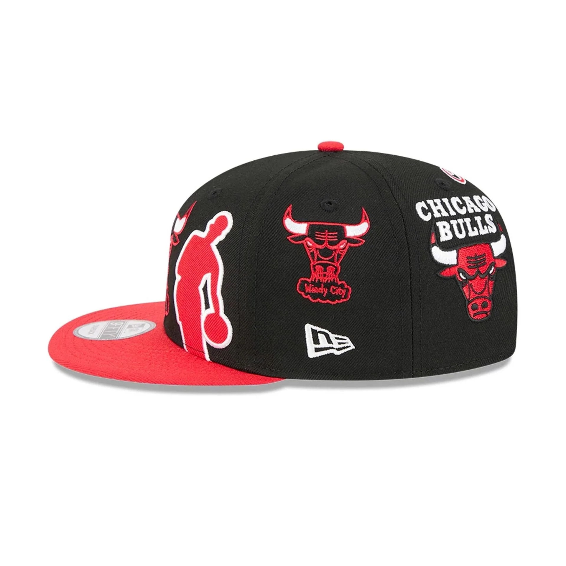 Chicago Bulls NBA Hardwood Classic ASG Black 9FIFTY Snapback Adjustable Cap - Image 6