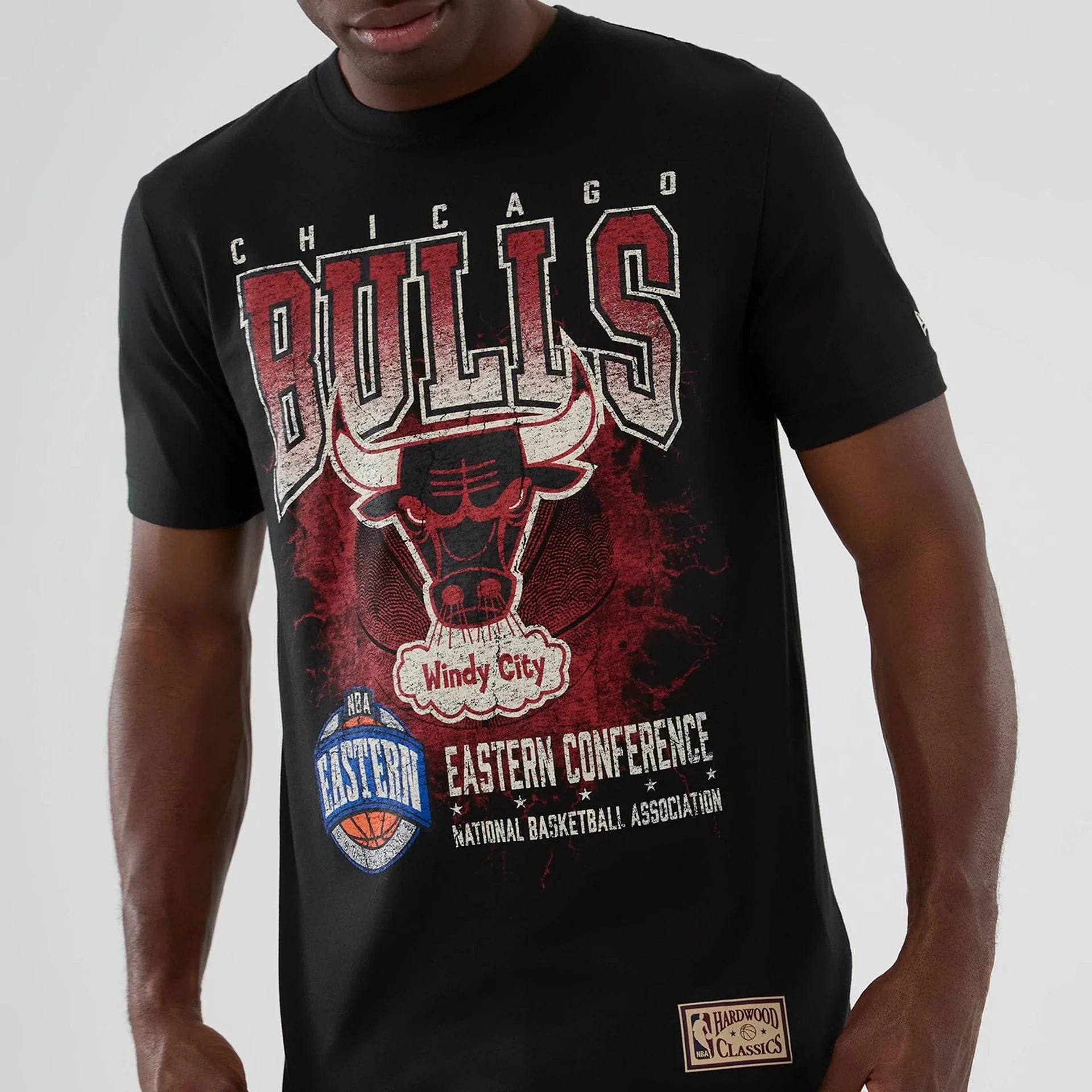 Chicago Bulls NBA Hardwood Classic Black T-Shirt - Image 3
