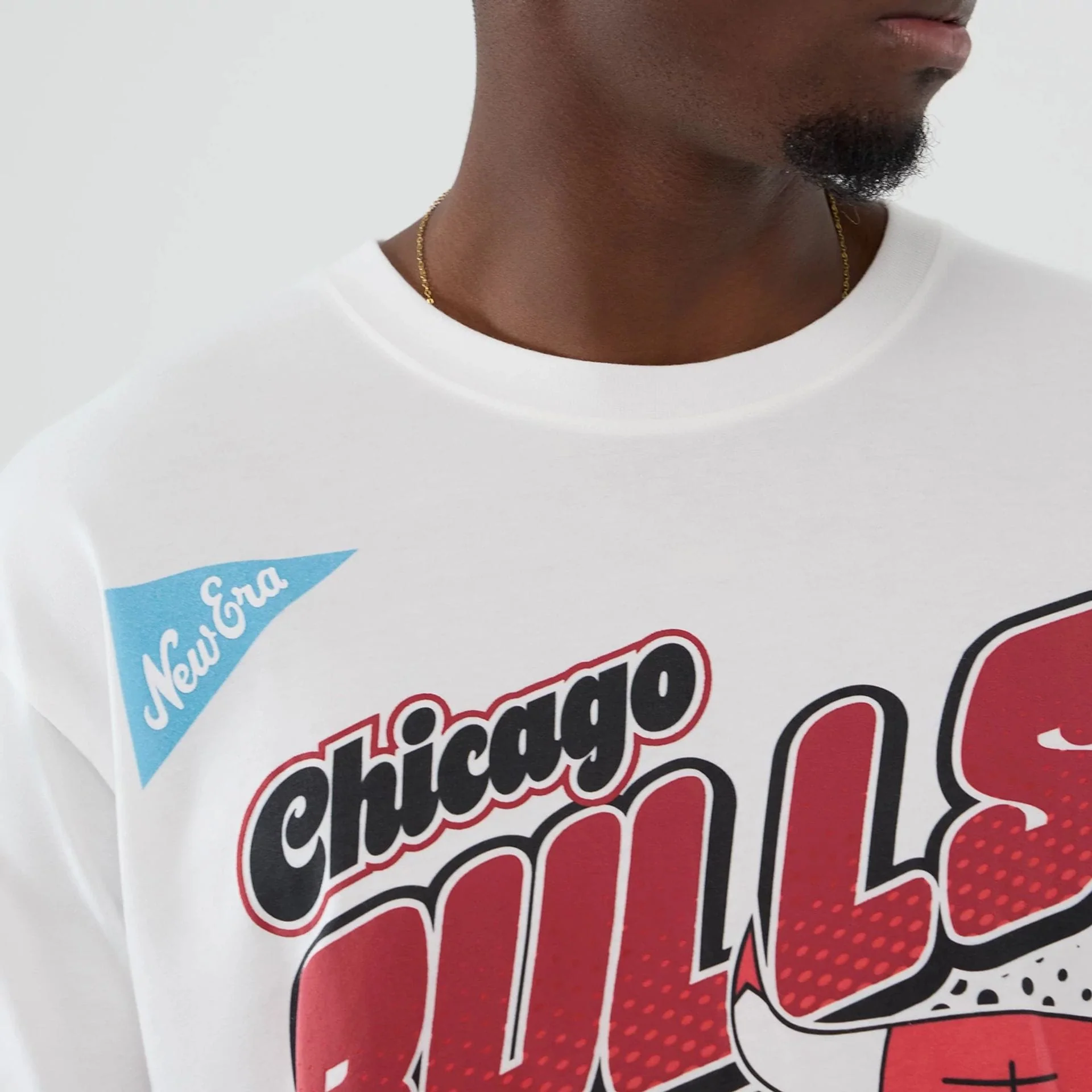 Chicago Bulls NBA Lifestyle Graphic White T-Shirt - Image 4