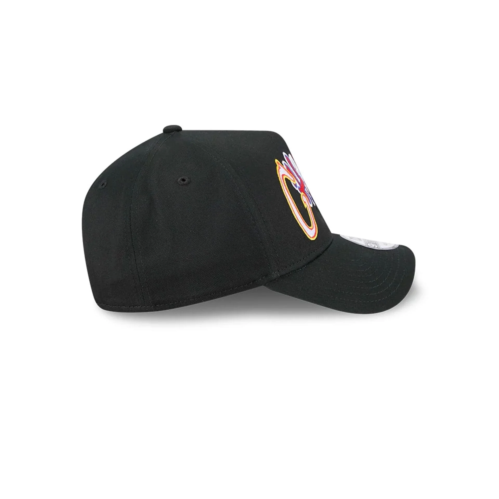 Chicago Bulls NBA Multi Letter Black 9FORTY A-Frame Adjustable Cap - Image 5