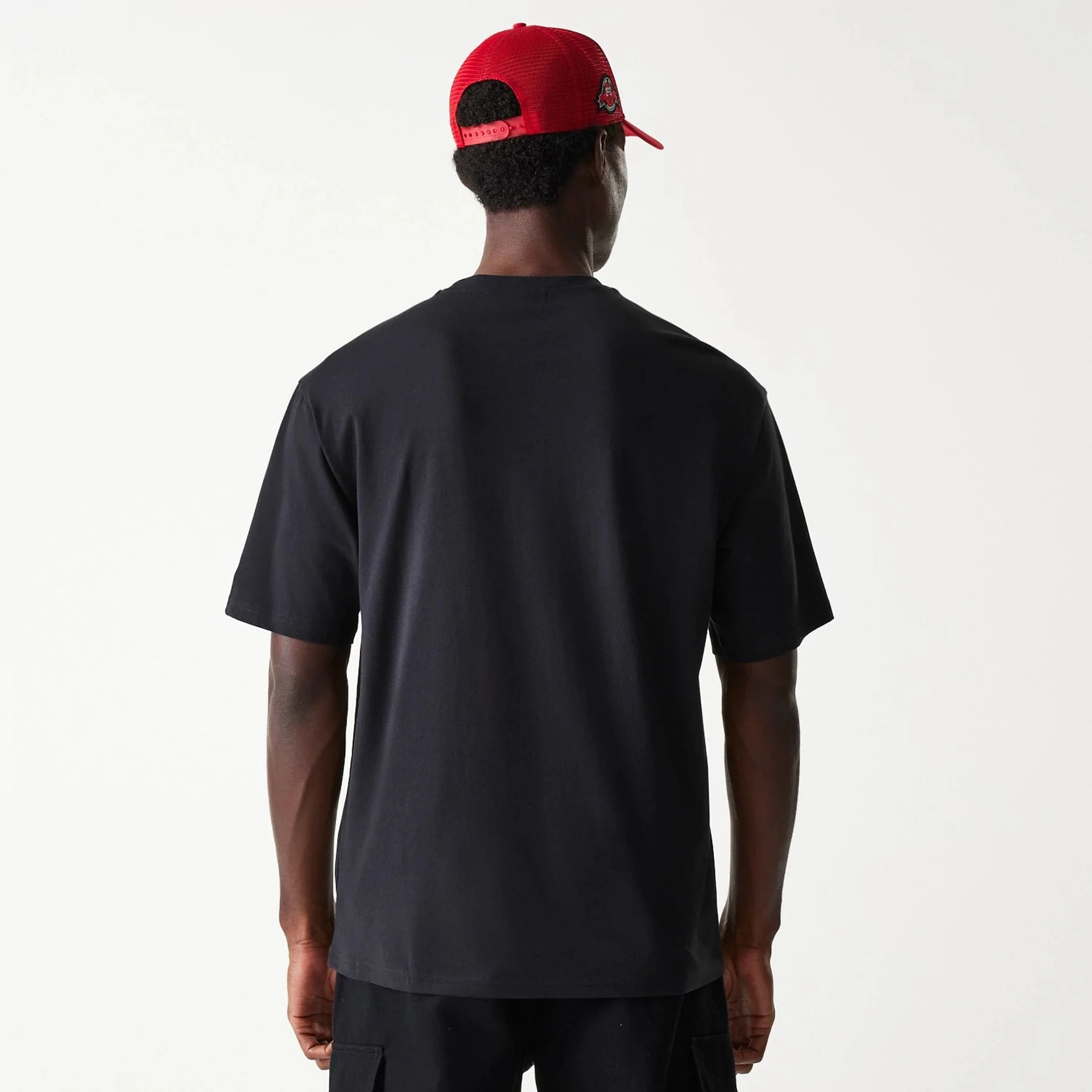 Chicago Bulls NBA Palm Tree Black Oversized T-Shirt - Image 2