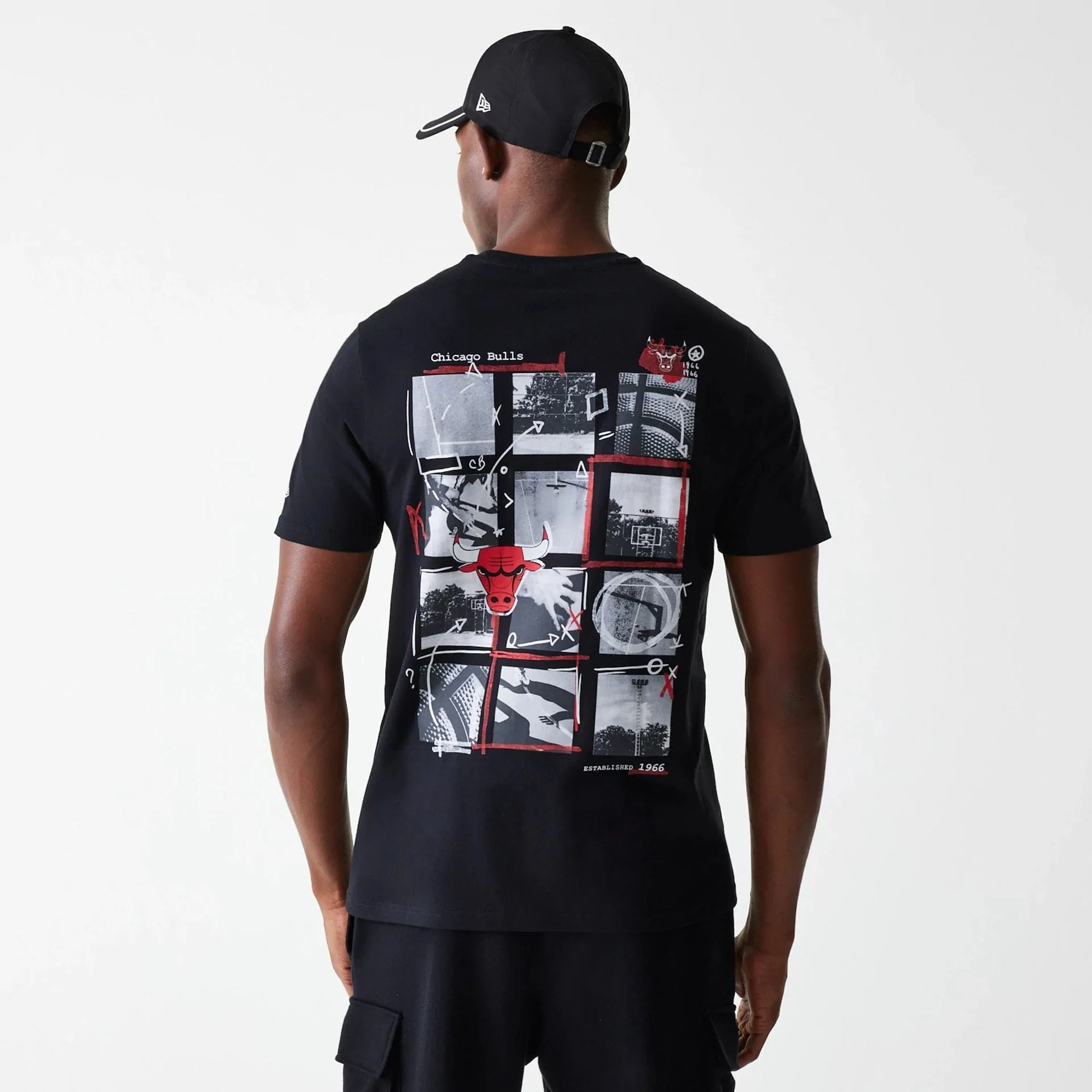 Chicago Bulls NBA Photographic Print Black T-Shirt - Image 2