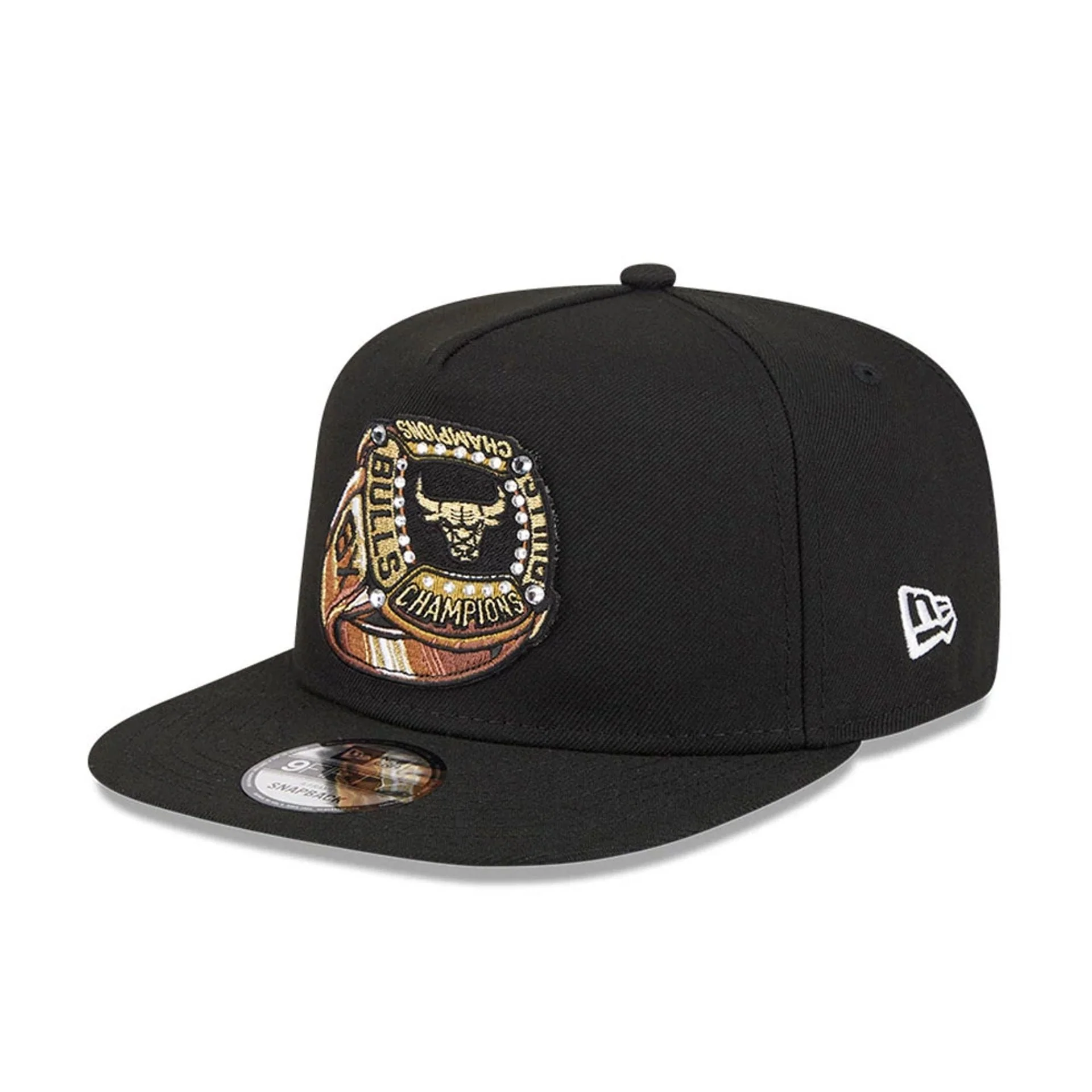 Chicago Bulls NBA Ring Black 9FIFTY A-Frame Snapback Adjustable Cap - Image 4