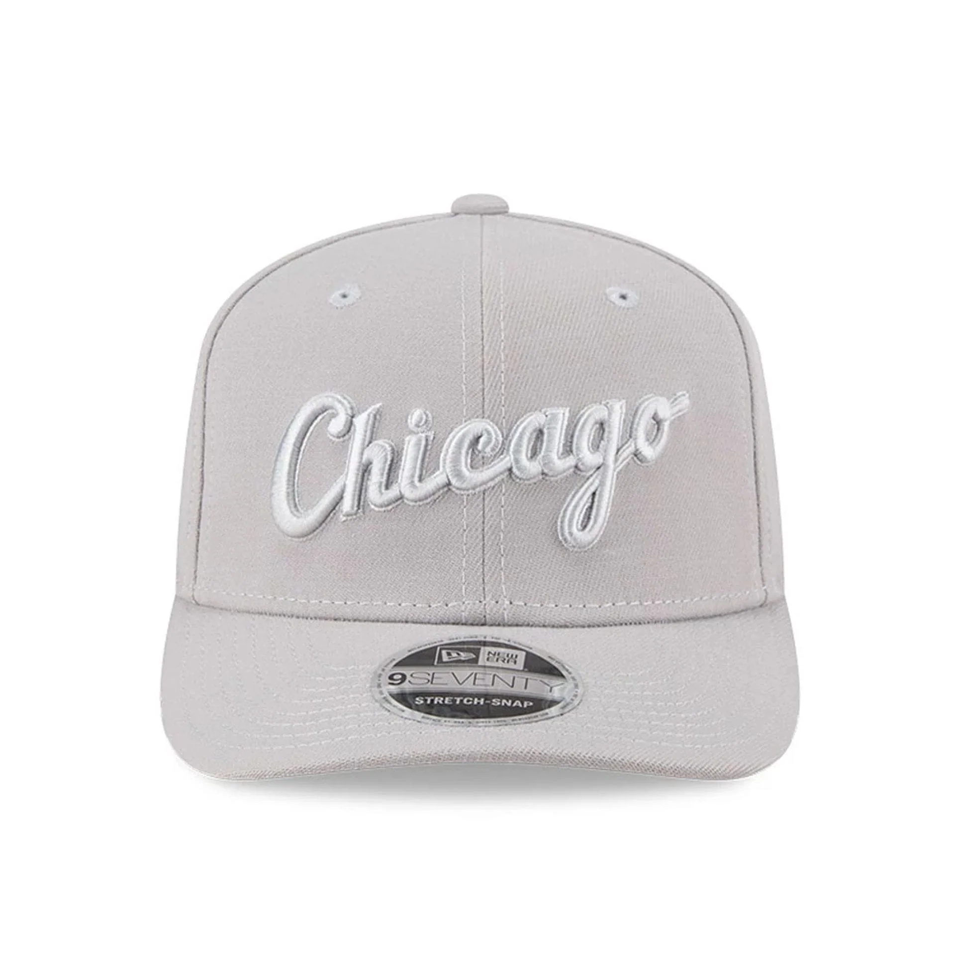 Chicago Bulls NBA Script Grey 9SEVENTY Stretch Snap Adjustable Cap - Image 2