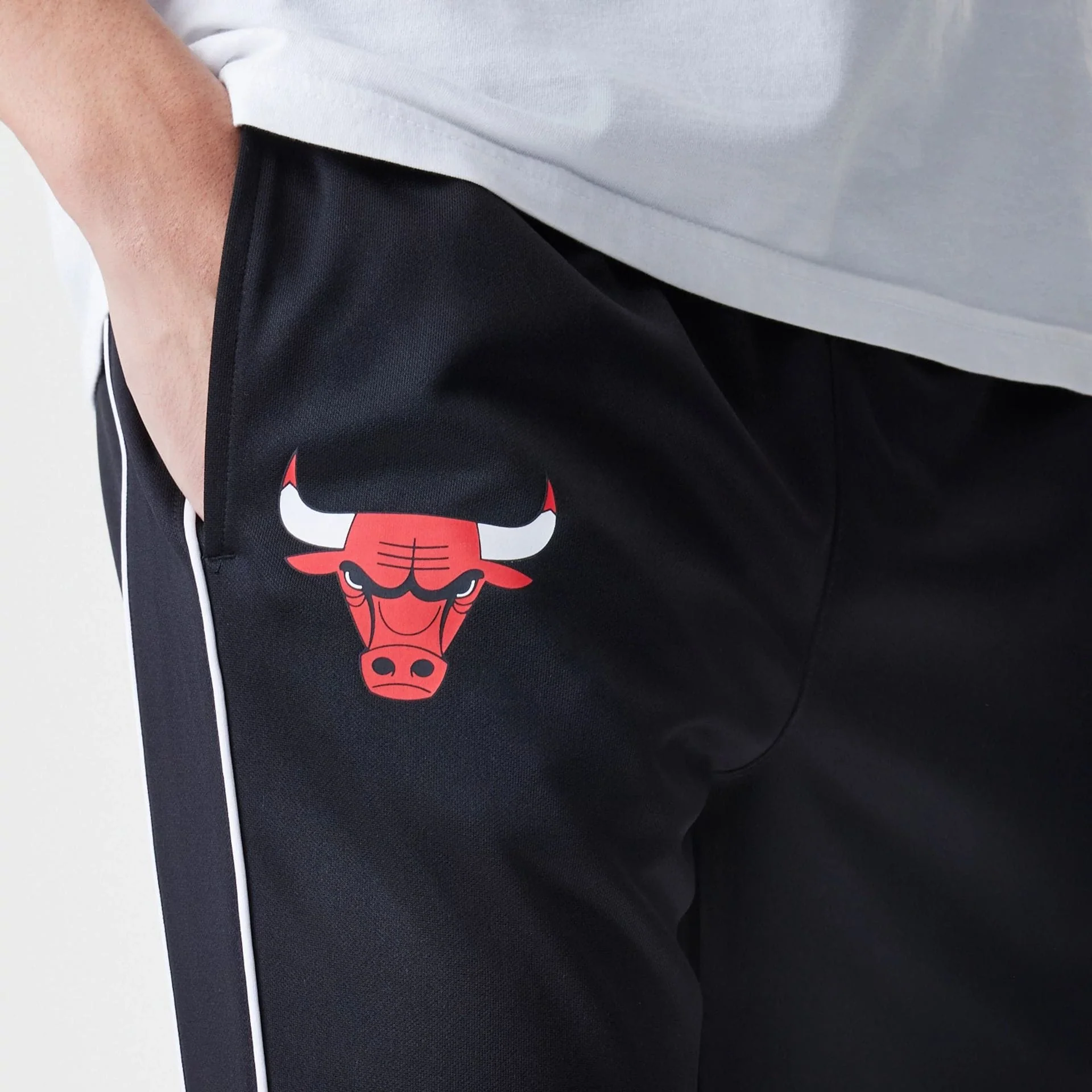 Chicago Bulls NBA Slim Black Track Pants - Image 3