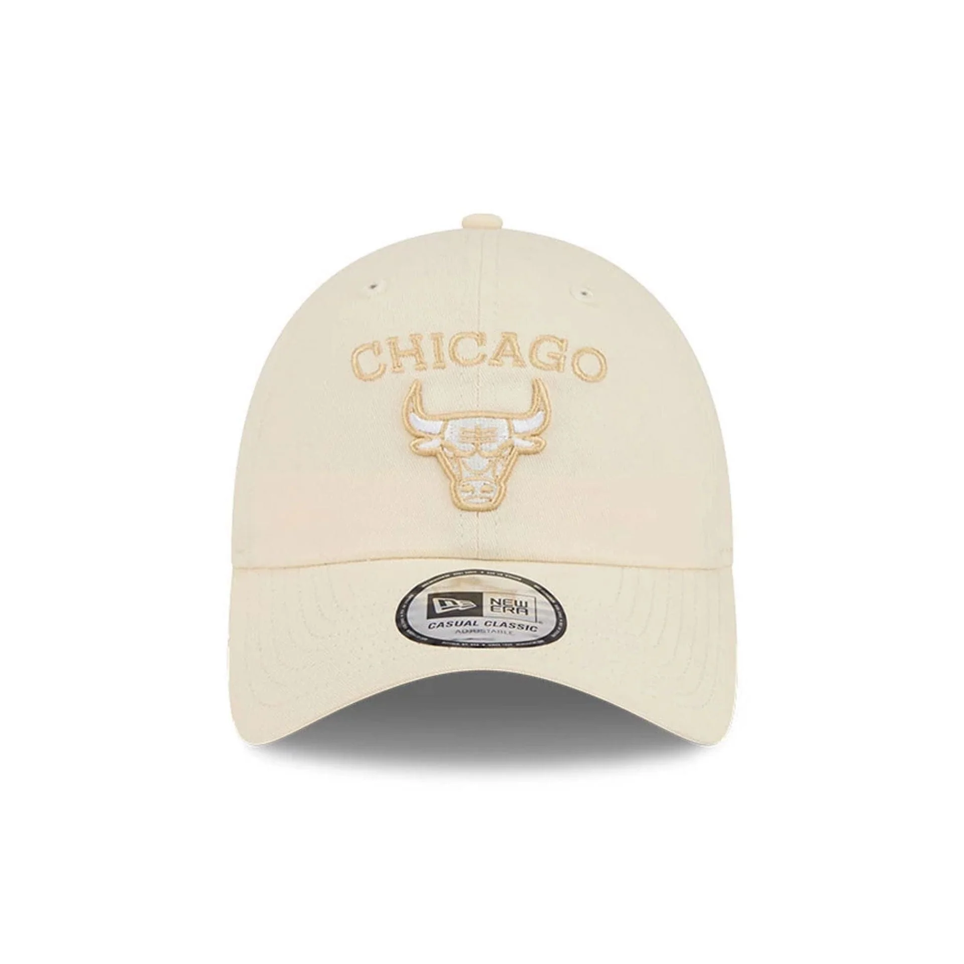 Chicago Bulls NBA Team Logo Beige Casual Classic Adjustable Cap - Image 3