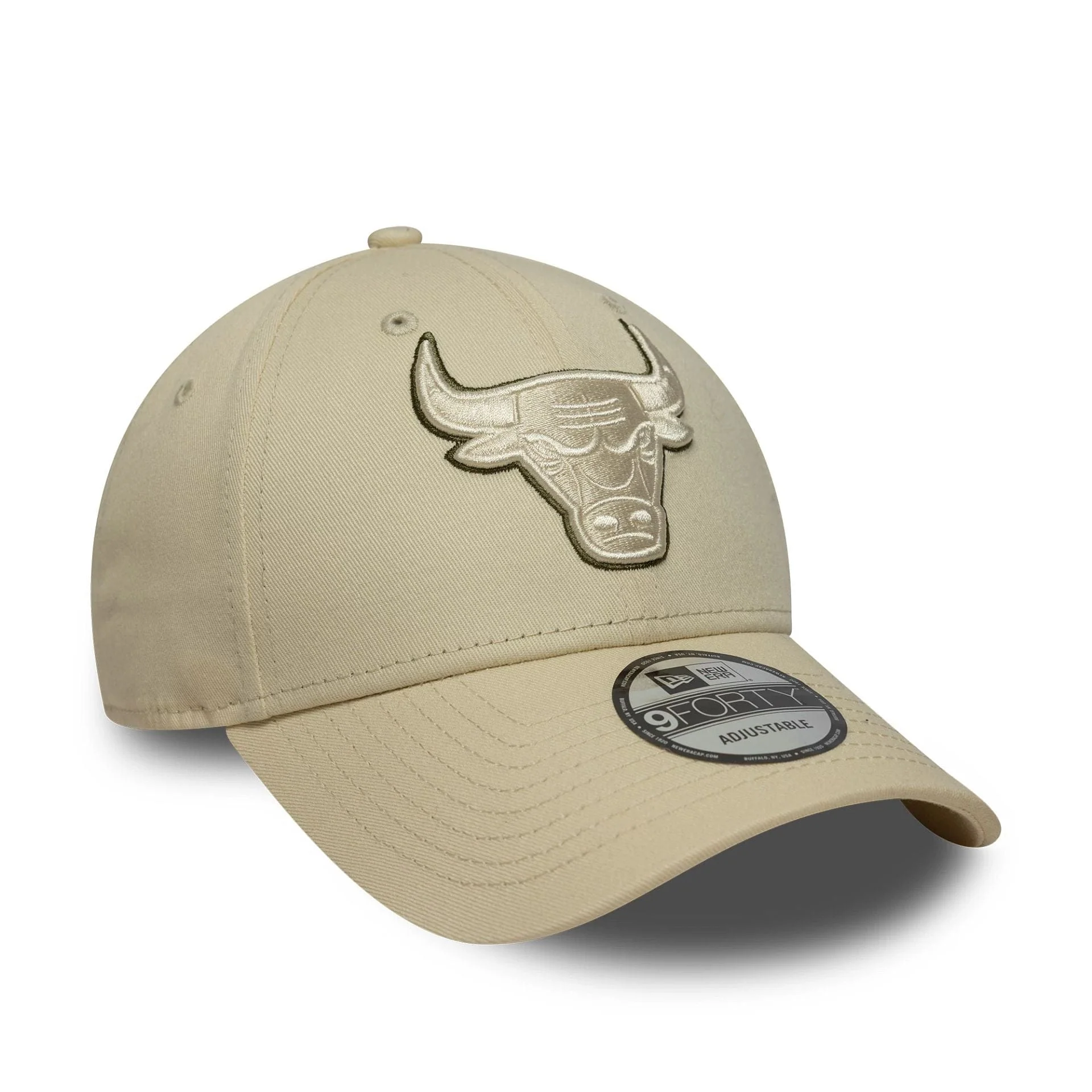 Chicago Bulls NBA Team Outline Light Beige 9FORTY Cap - Image 3