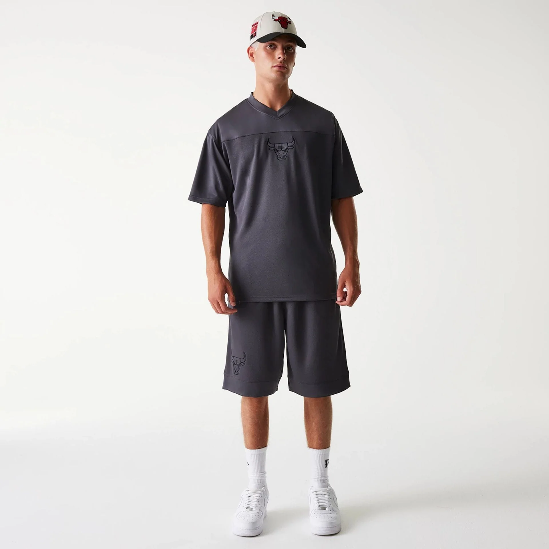 Chicago Bulls NBA Tonal Dark Grey Mesh Jersey - Image 8