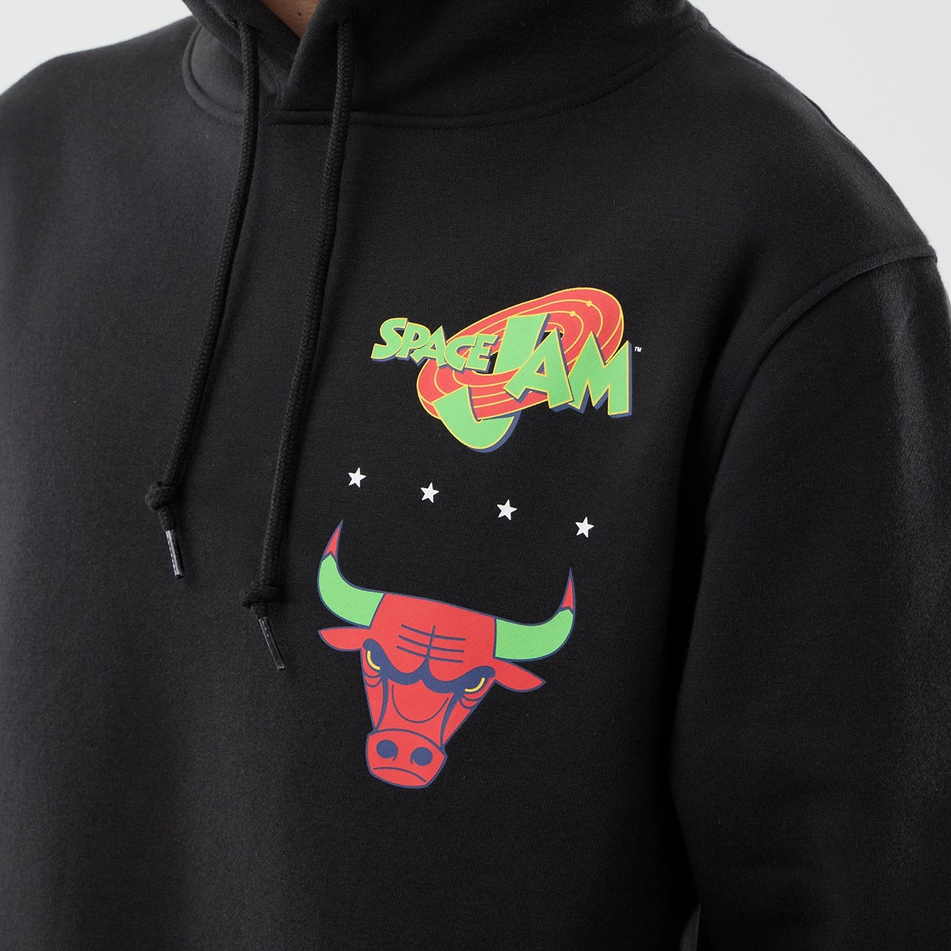 Chicago Bulls Space Jam 2 X NBA Black Pullover Hoodie - Image 5