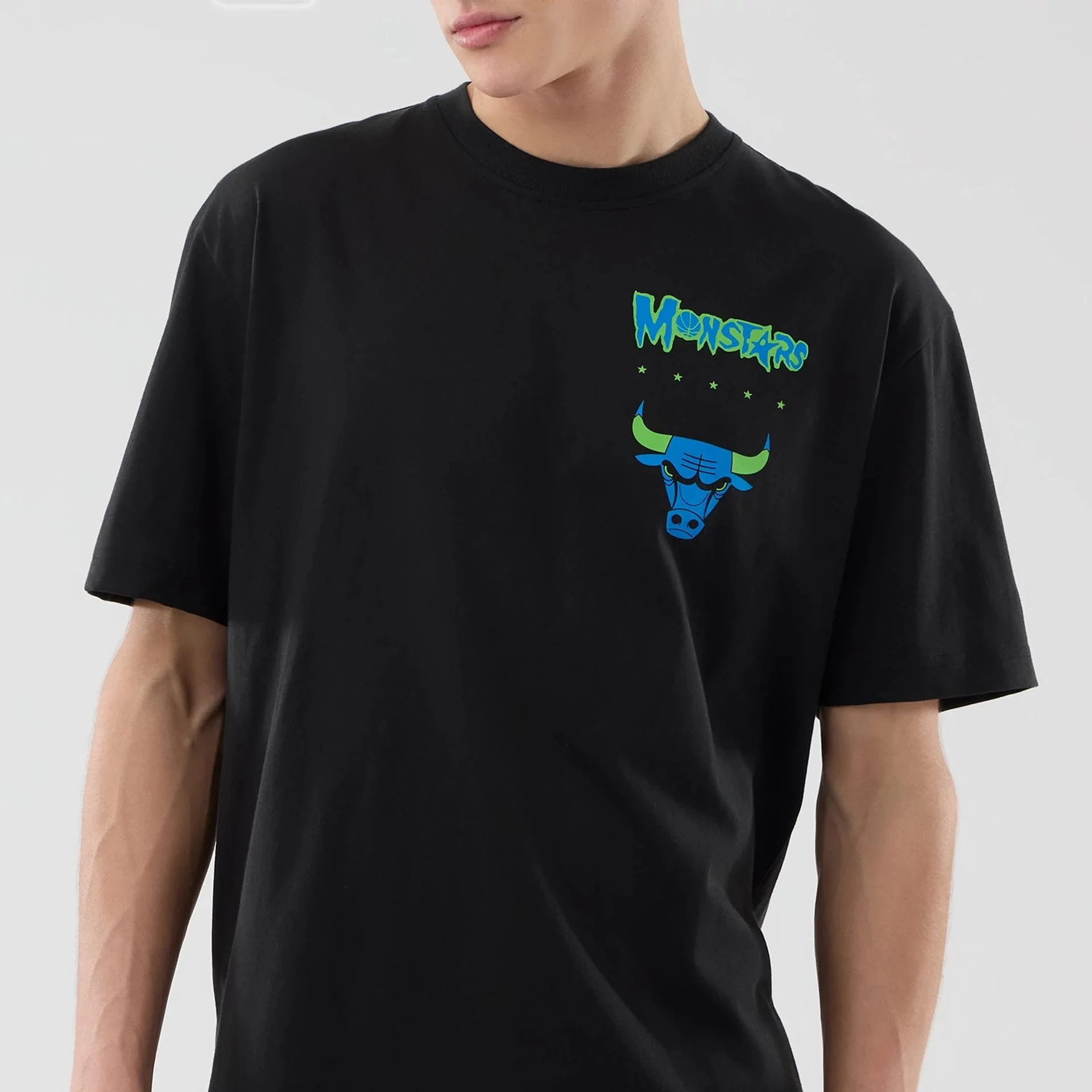 Chicago Bulls Space Jam 2 X NBA Black T-Shirt - Image 3