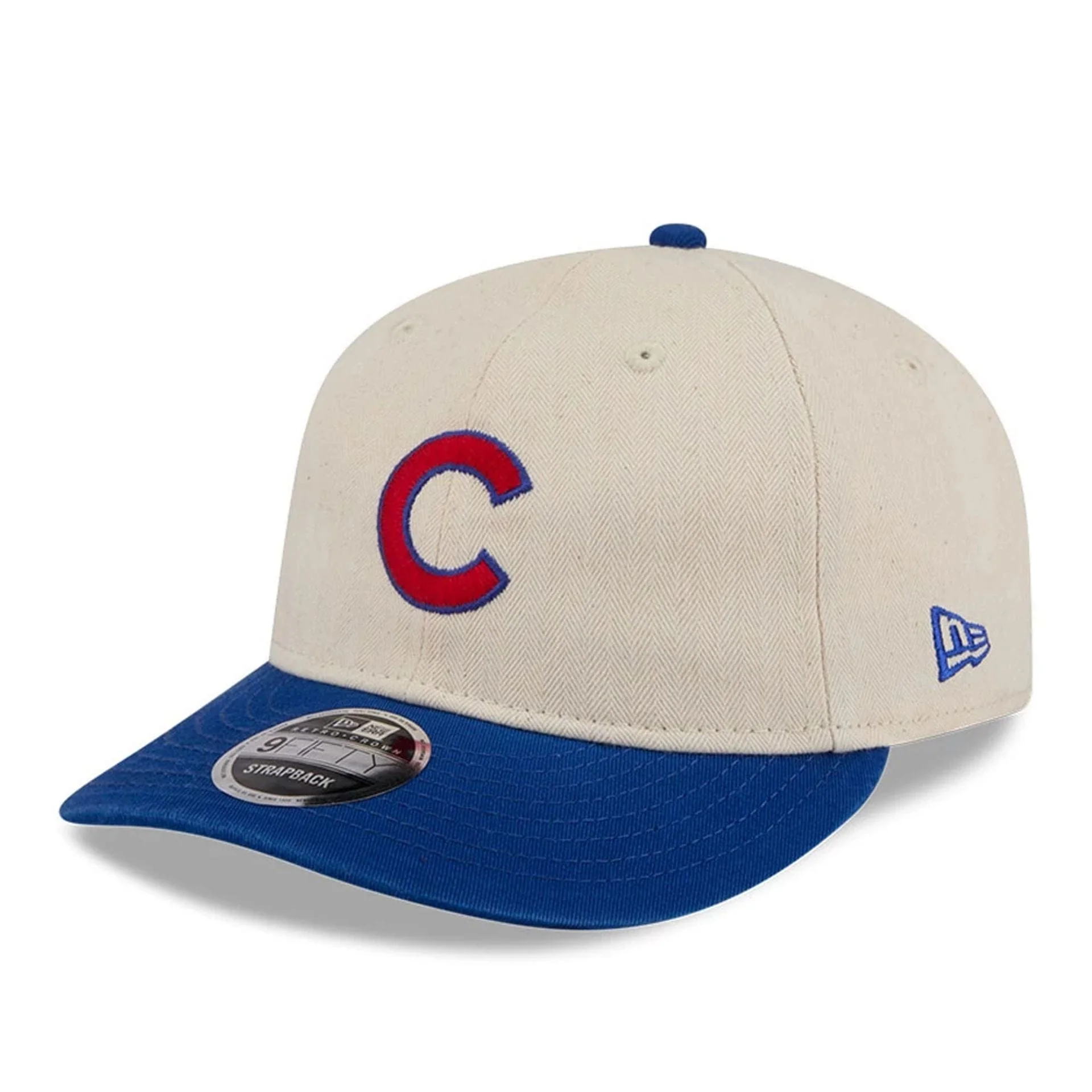 Chicago Cubs MLB Americana Herringbone White Retro Crown 9FIFTY Adjustable Cap - Image 5