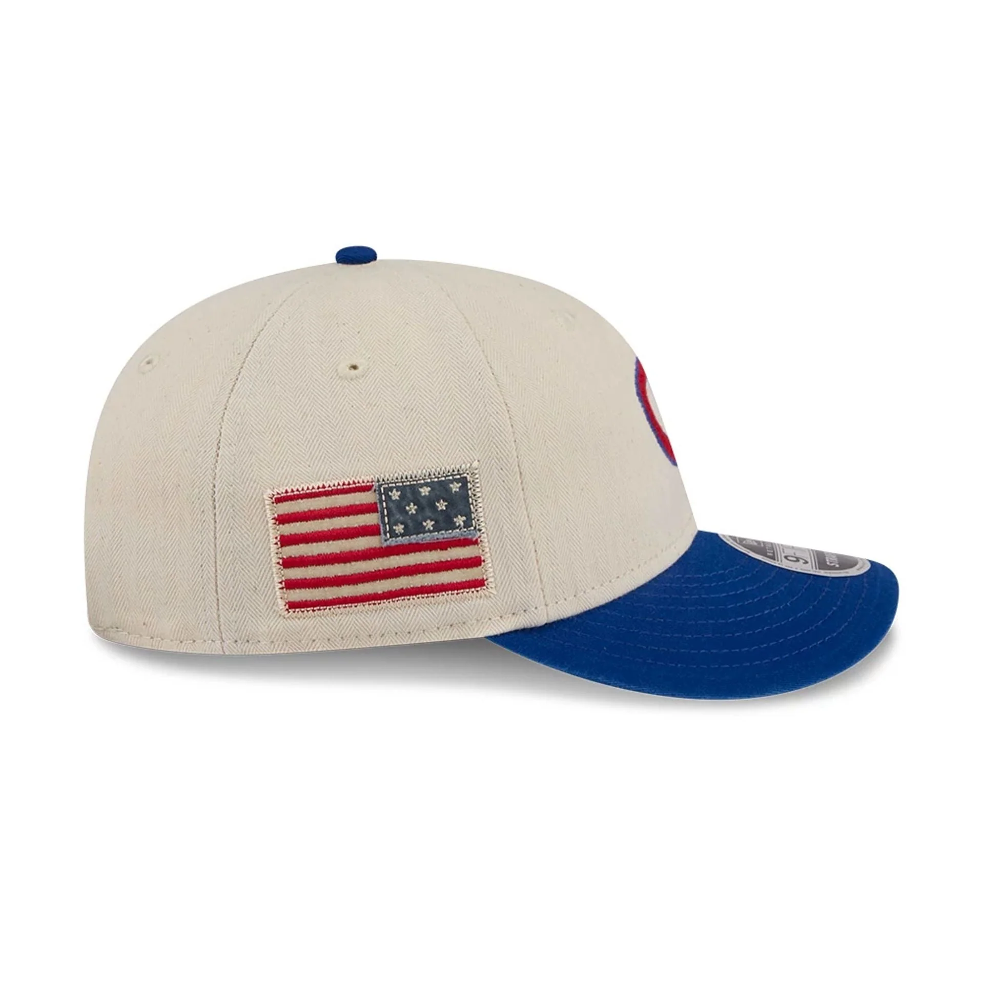 Chicago Cubs MLB Americana Herringbone White Retro Crown 9FIFTY Adjustable Cap - Image 6