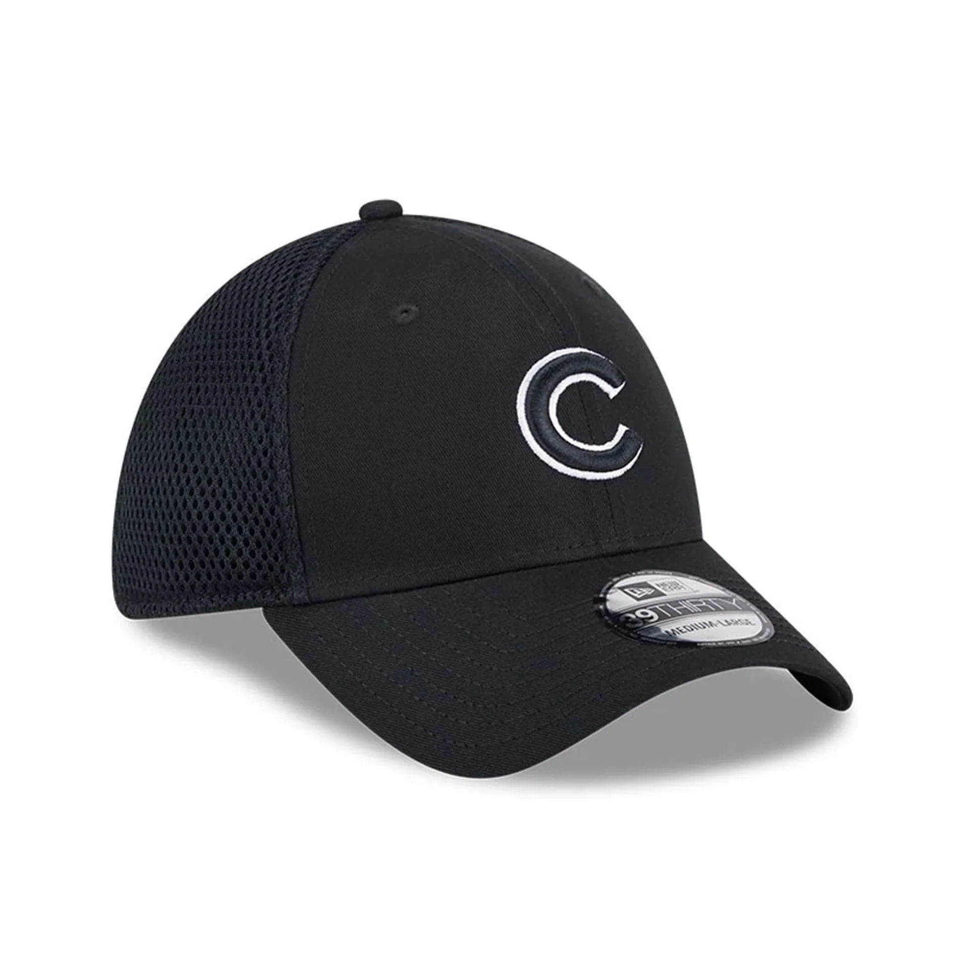 Chicago Cubs MLB Evergreen Neo Black 39THIRTY Stretch Fit Cap - Image 4