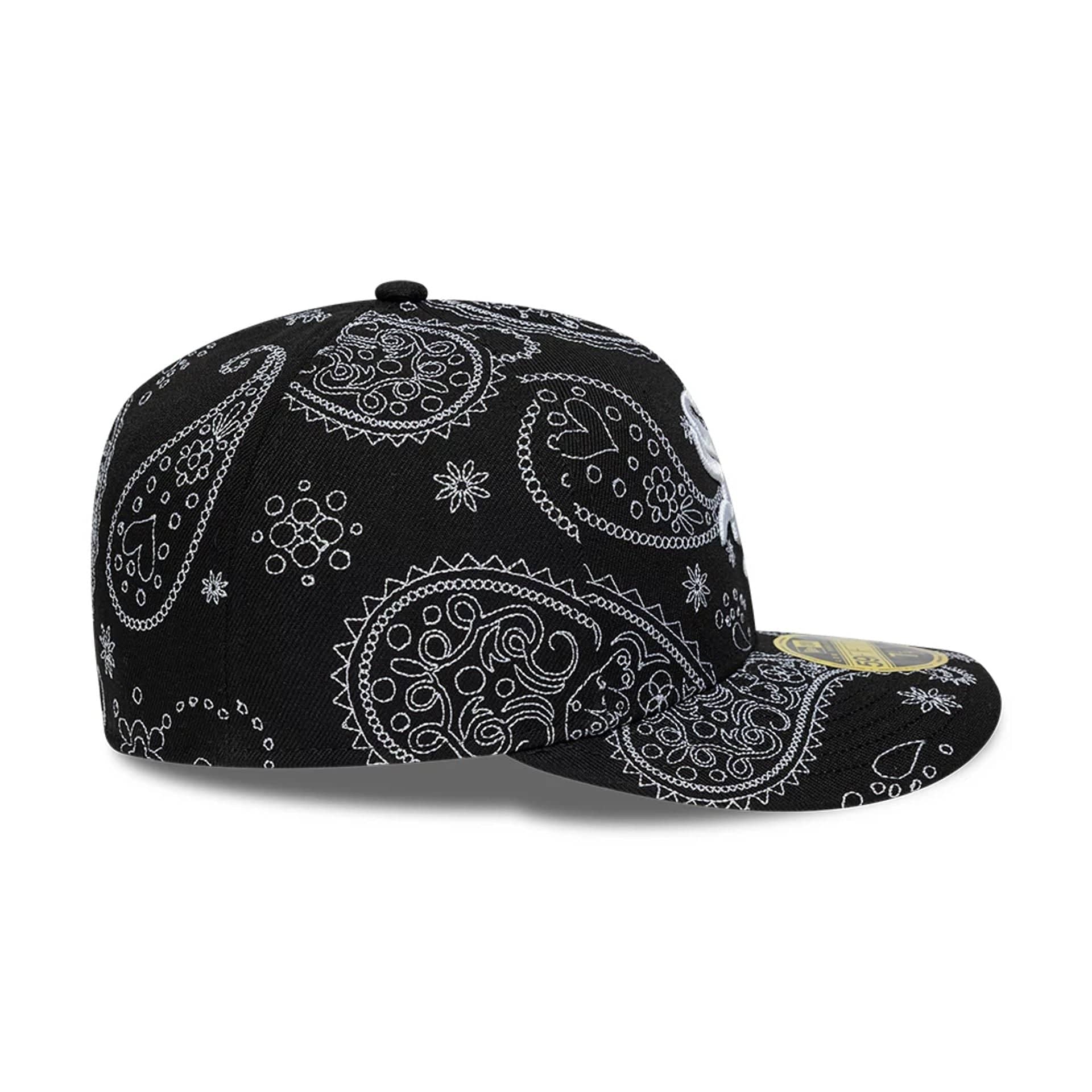Chicago White Sox MLB All Over Paisley Black Low Profile 59FIFTY Fitted Cap - Image 6