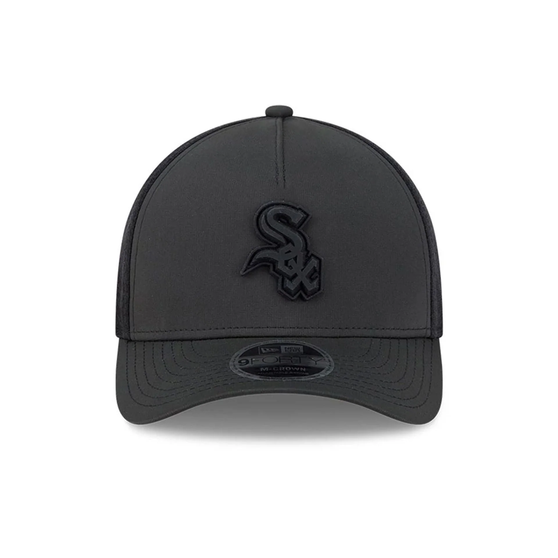 Chicago White Sox MLB Badged Black 9FORTY M-Crown A-Frame Trucker Cap - Image 3
