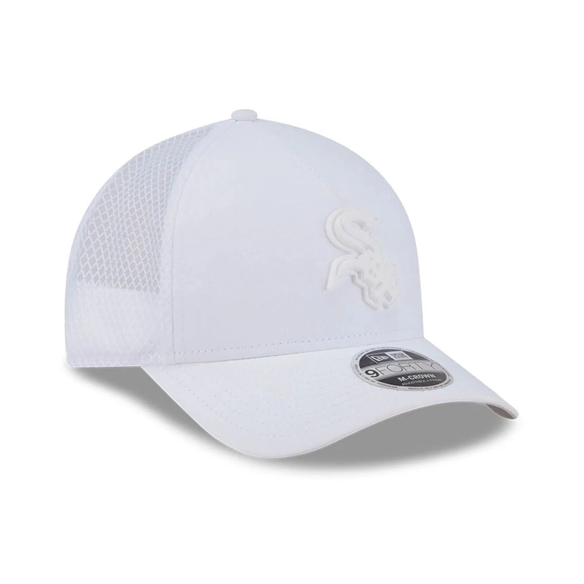 Chicago White Sox MLB Badged White 9FORTY M-Crown A-Frame Trucker Cap - Image 4