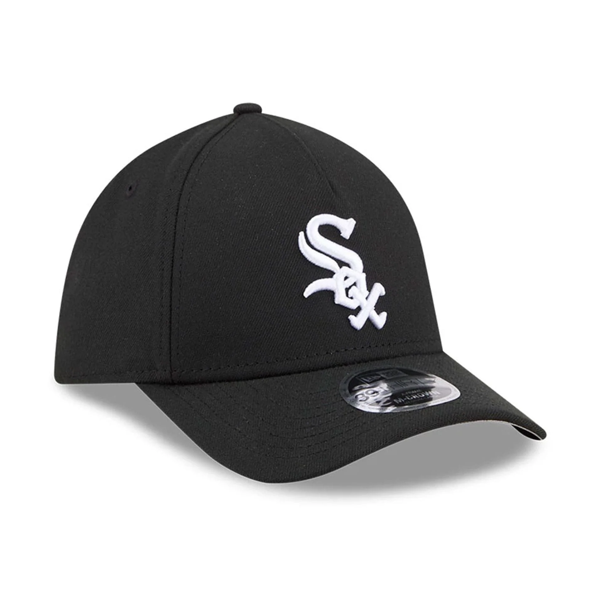 Chicago White Sox MLB Black 39THIRTY M-Crown A-Frame Stretch-Fit Cap - Image 4