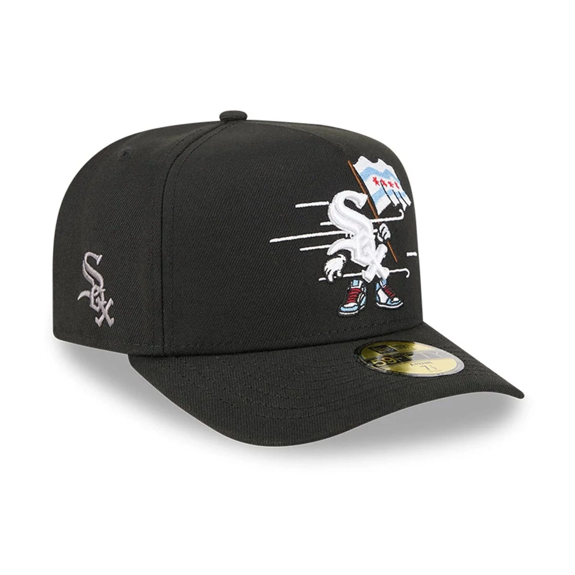 Chicago White Sox MLB Cartoon Black 59FIFTY A-Frame Fitted Cap - Image 4