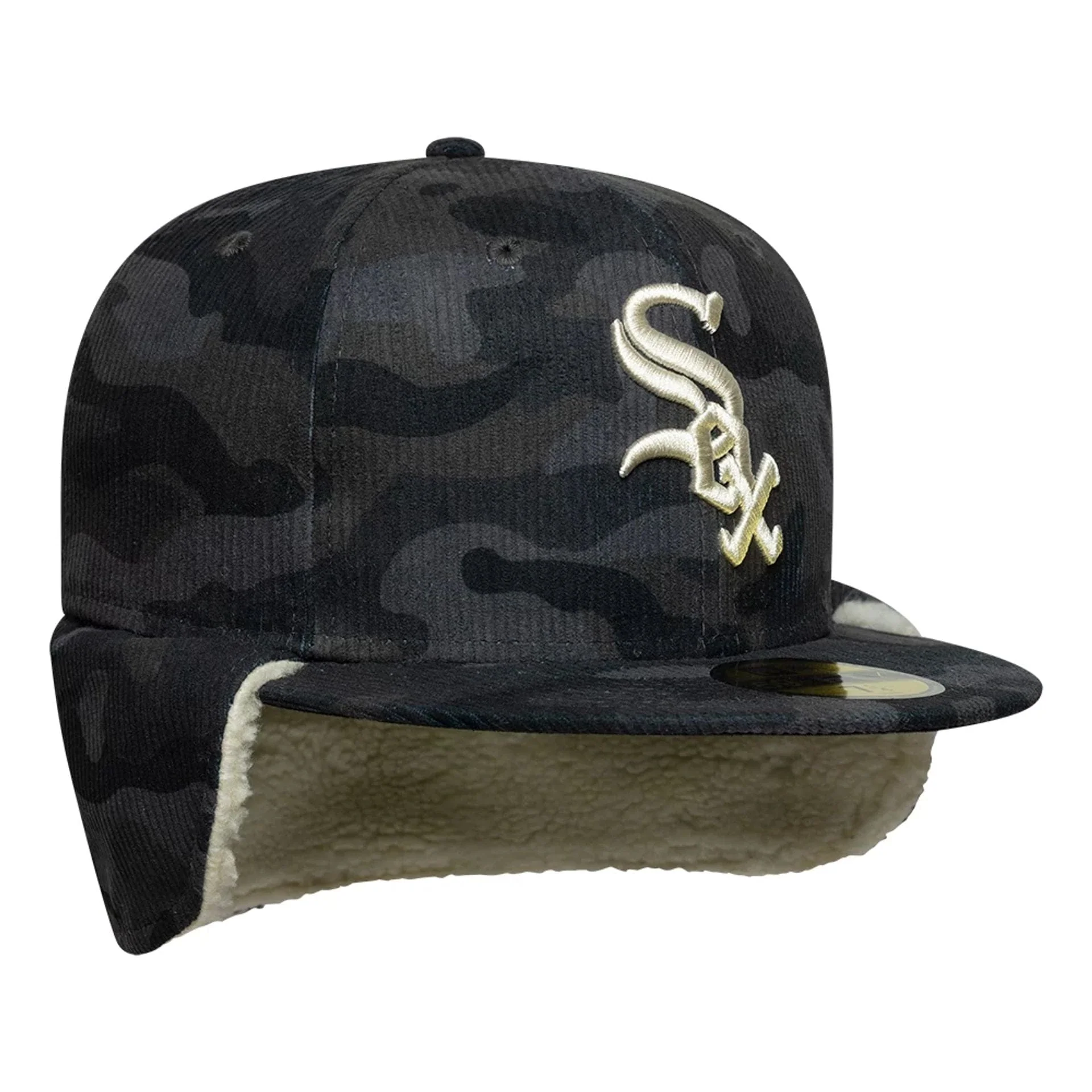 Chicago White Sox MLB Cord Black Downflap 59FIFTY Fitted Cap - Image 4