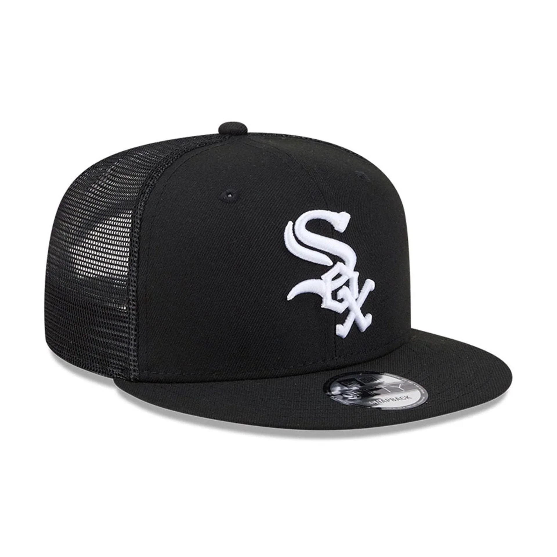 Chicago White Sox MLB Evergreen Black 9FIFTY Trucker Adjustable Cap - Image 4