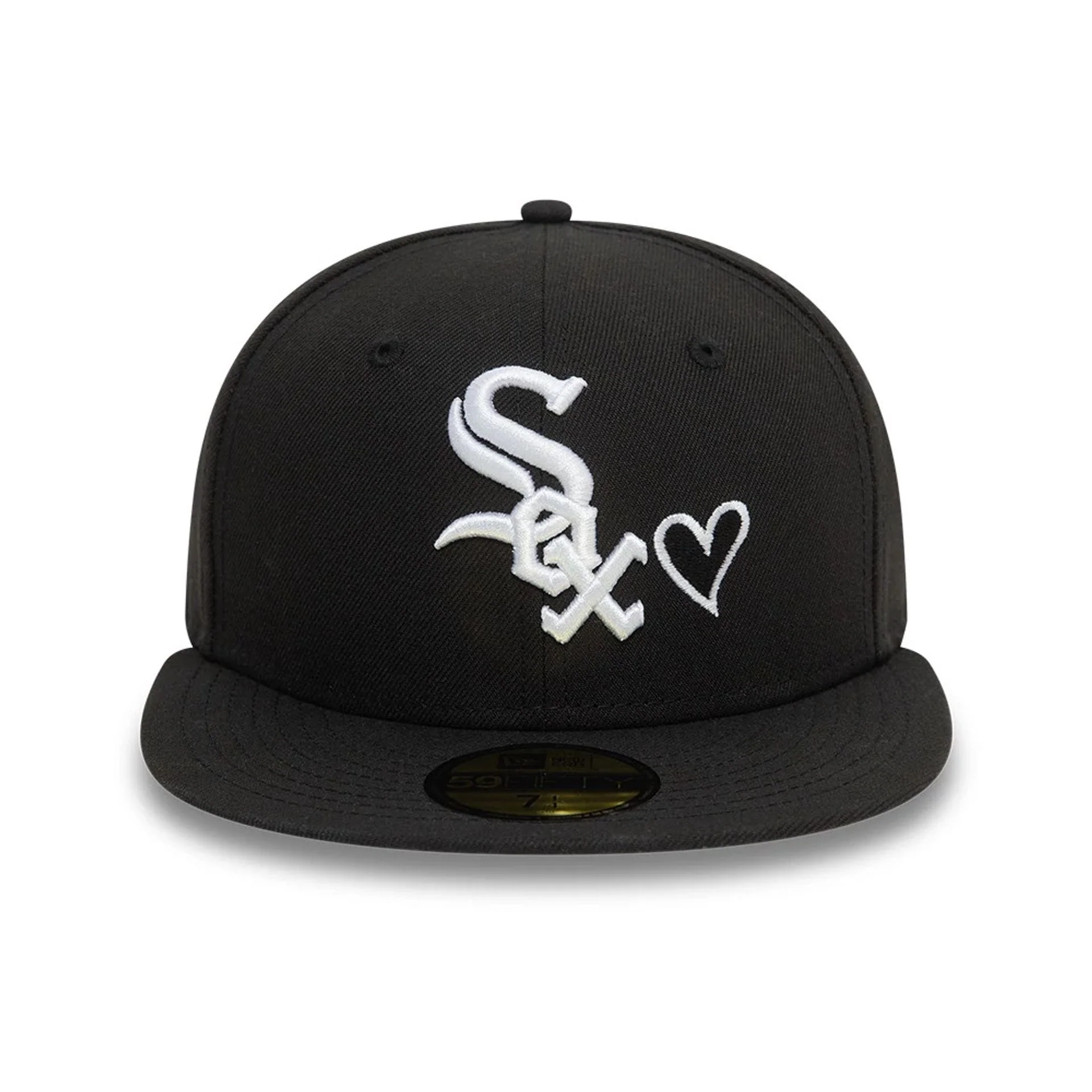 Chicago White Sox MLB Heart Icon Black 59FIFTY Fitted Cap - Image 3