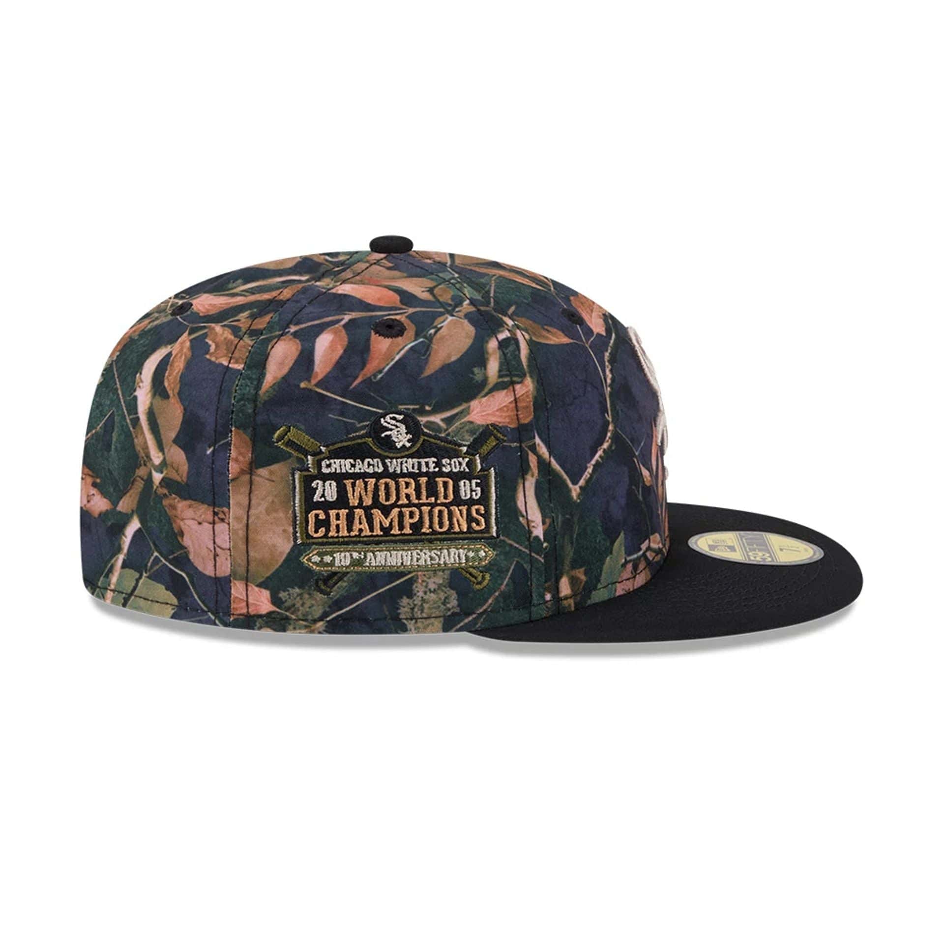 Chicago White Sox MLB Leaves Black 59FIFTY Fitted Cap - Image 5
