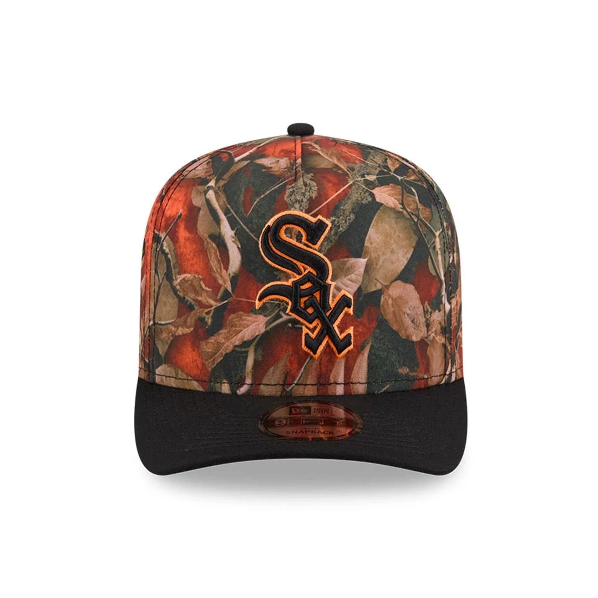 Chicago White Sox MLB Leaves Bright Orange 9FIFTY A-Frame Snapback Cap - Image 3