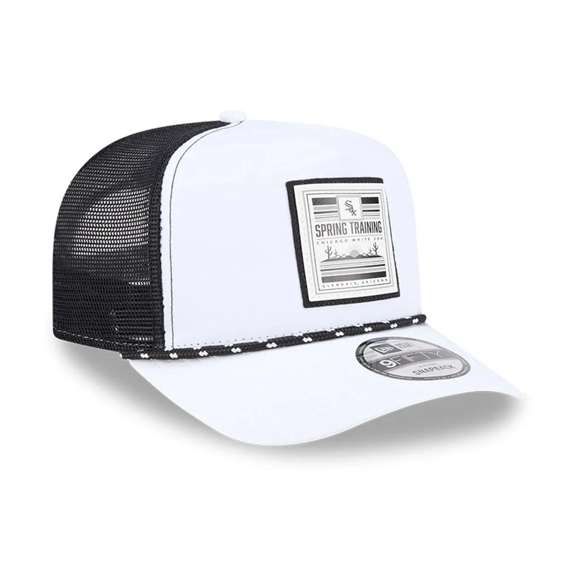 Chicago White Sox MLB Lines Black 9FIFTY A-Frame Snapback Adjustable Cap - Image 4